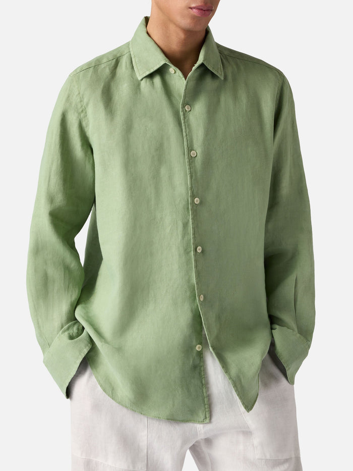 Sage Green Raphael Shirt Pure Linen