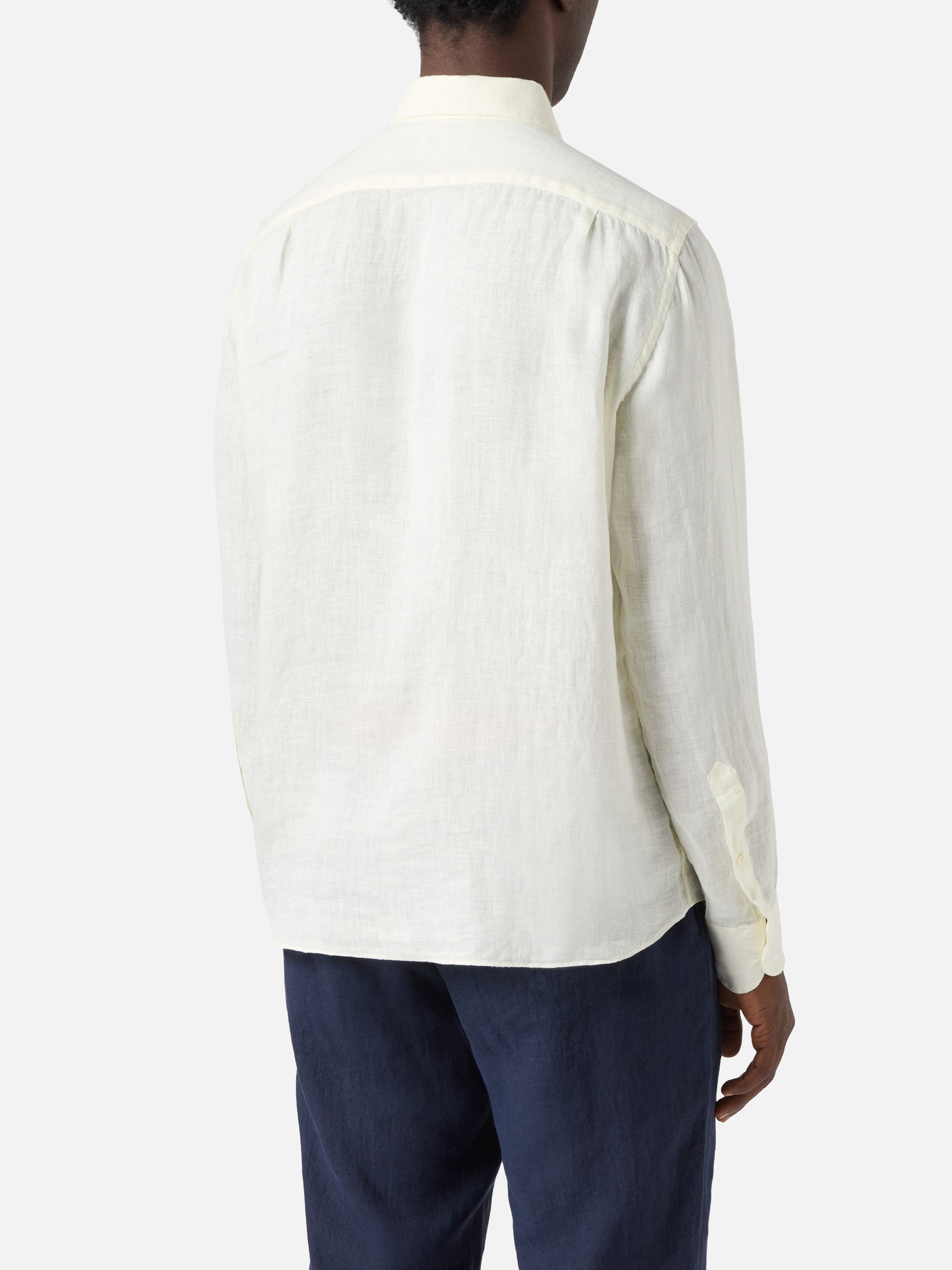 Cream Raphael Shirt Pure Linen White