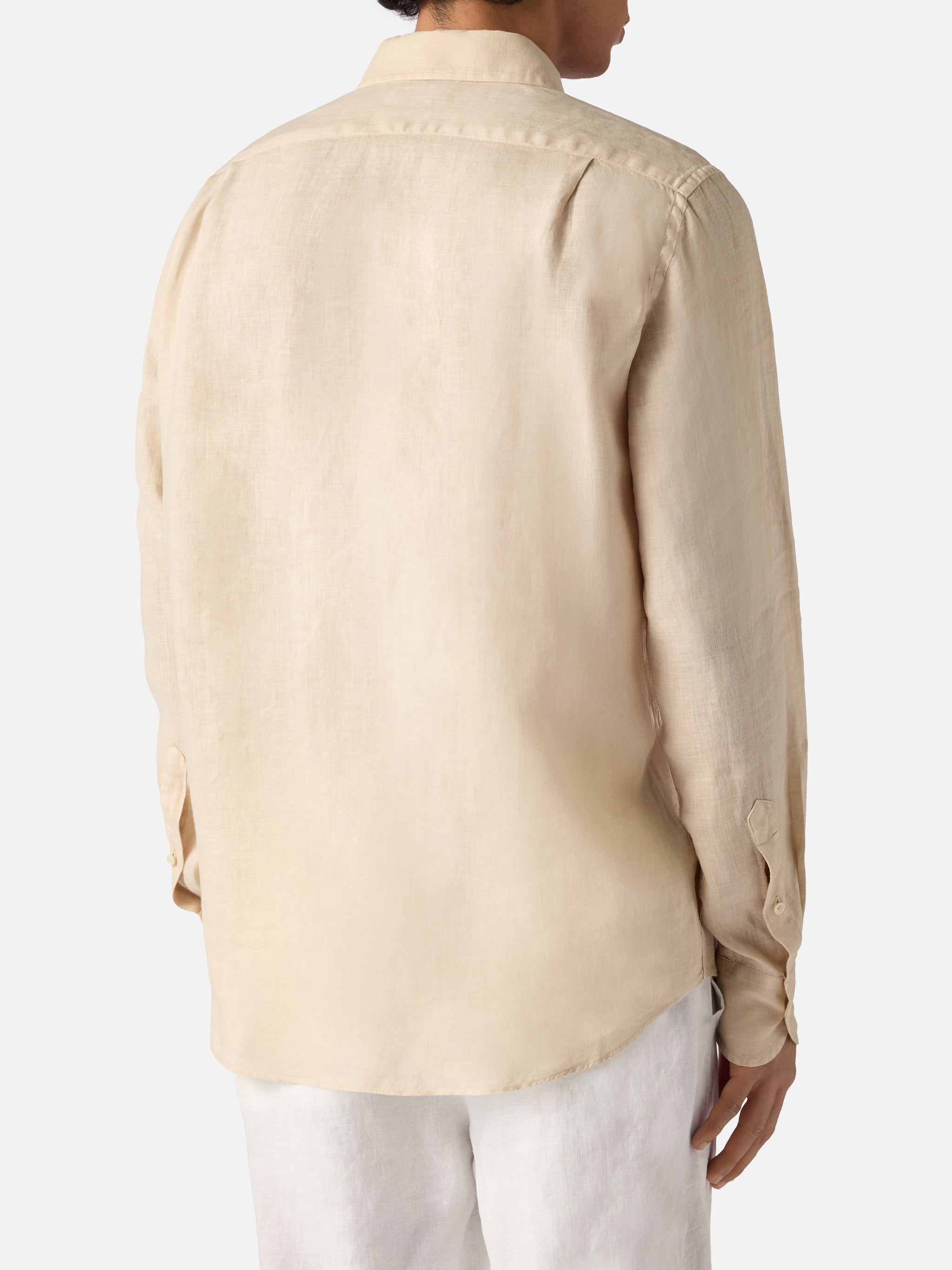 Beige Raphael Shirt Pure Linen Brown