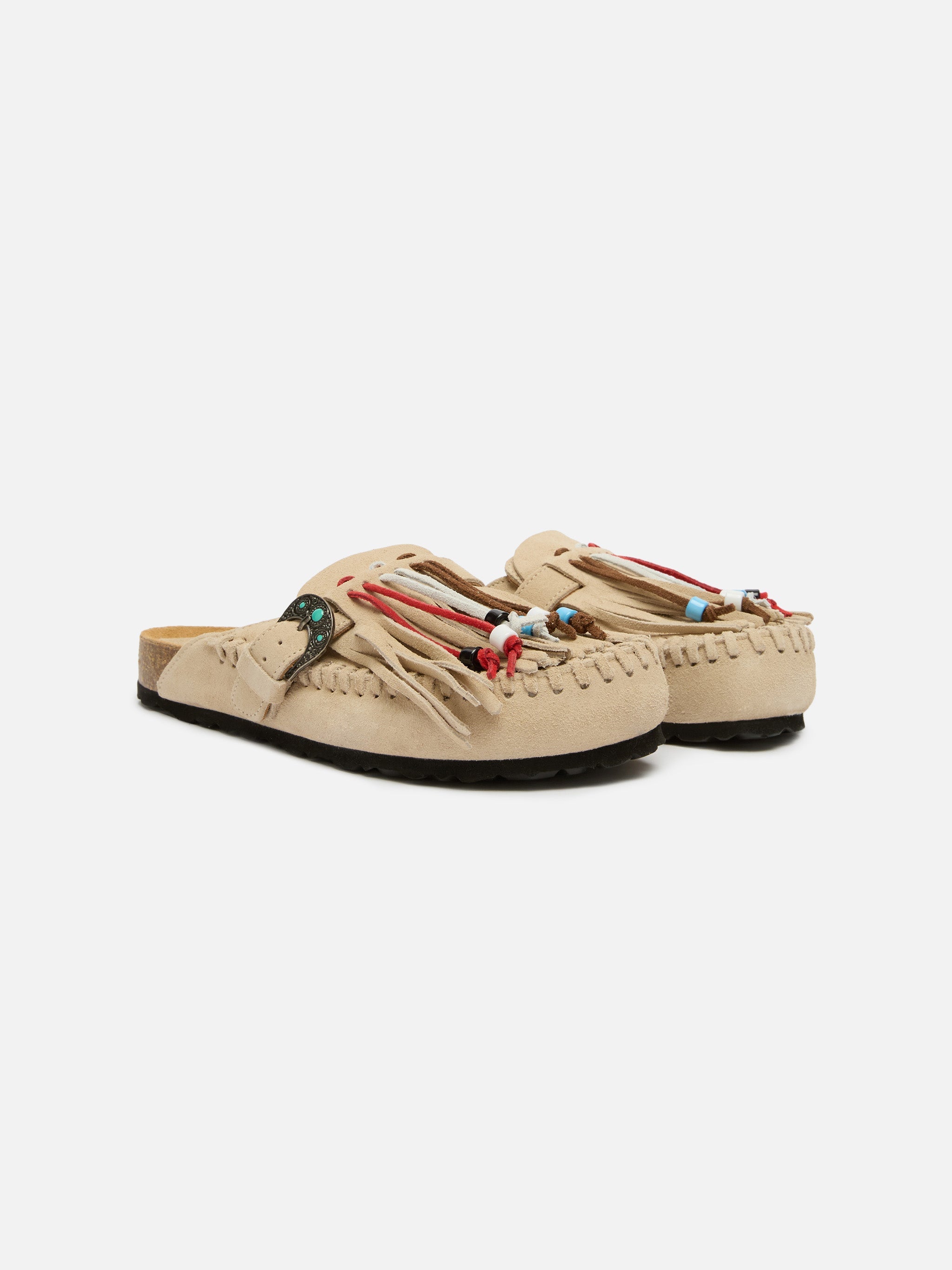 Caribe Sandals Suede Beige | Taji Special Edition White