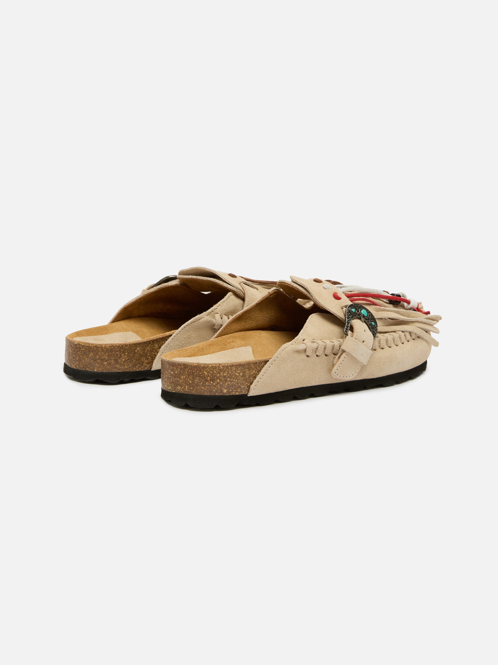 Caribe Sandals Suede Beige | Taji Special Edition White
