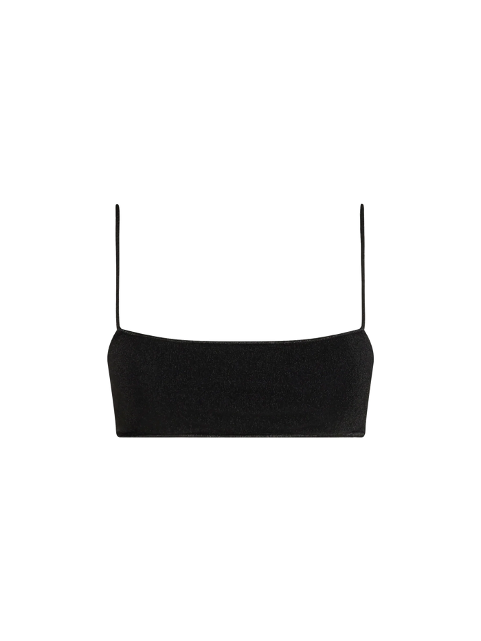 Sadie Black Lurex Bralette Bikini Top