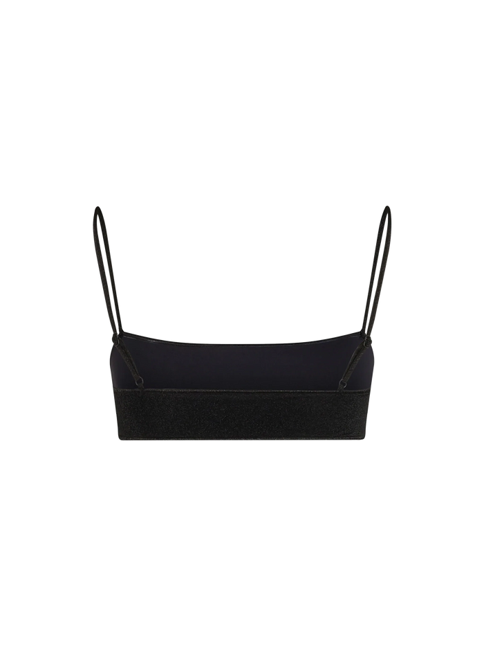 Sadie Black Lurex Bralette Bikini Top