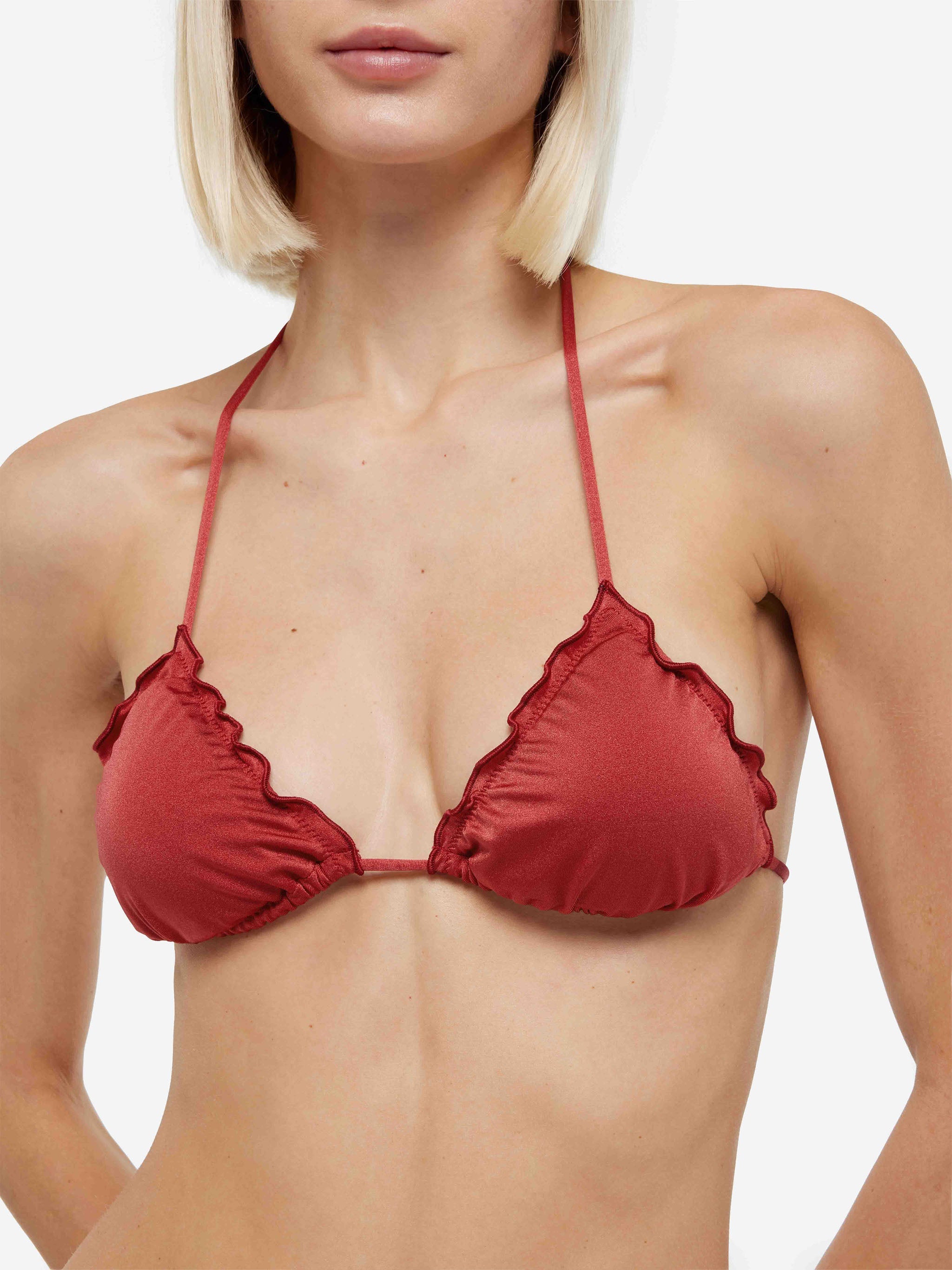 Sagittarius Shimmer Brick Red Classic Triangle Top