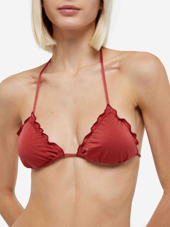 Sagittarius Shimmer Brick Red Classic Triangle Top