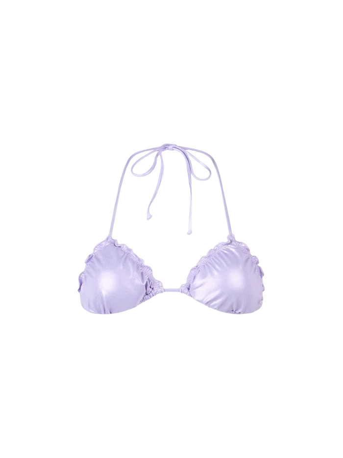 Sagittarius Lilac Lurex Triangle Bikini Top Pink
