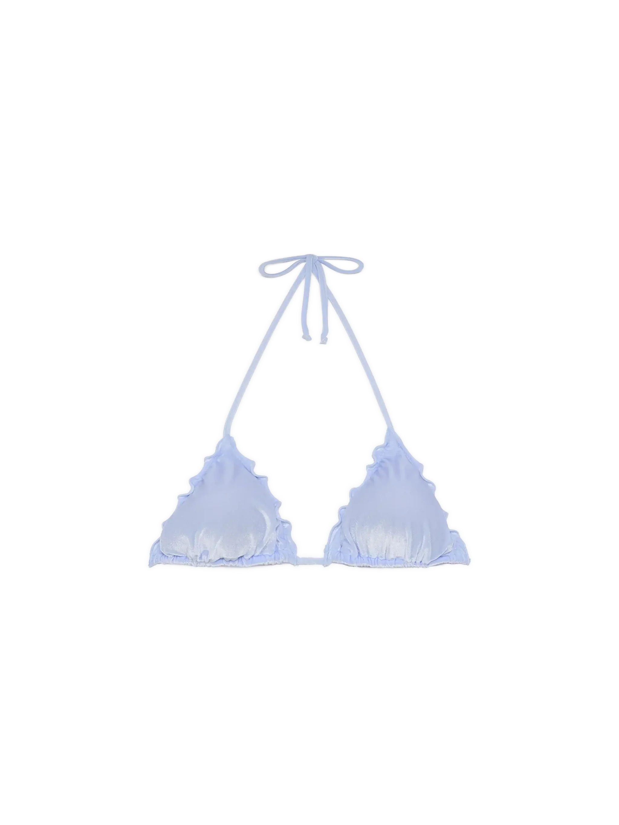 Sagittarius Light Blue Velvet Classic Triangle Top Sky