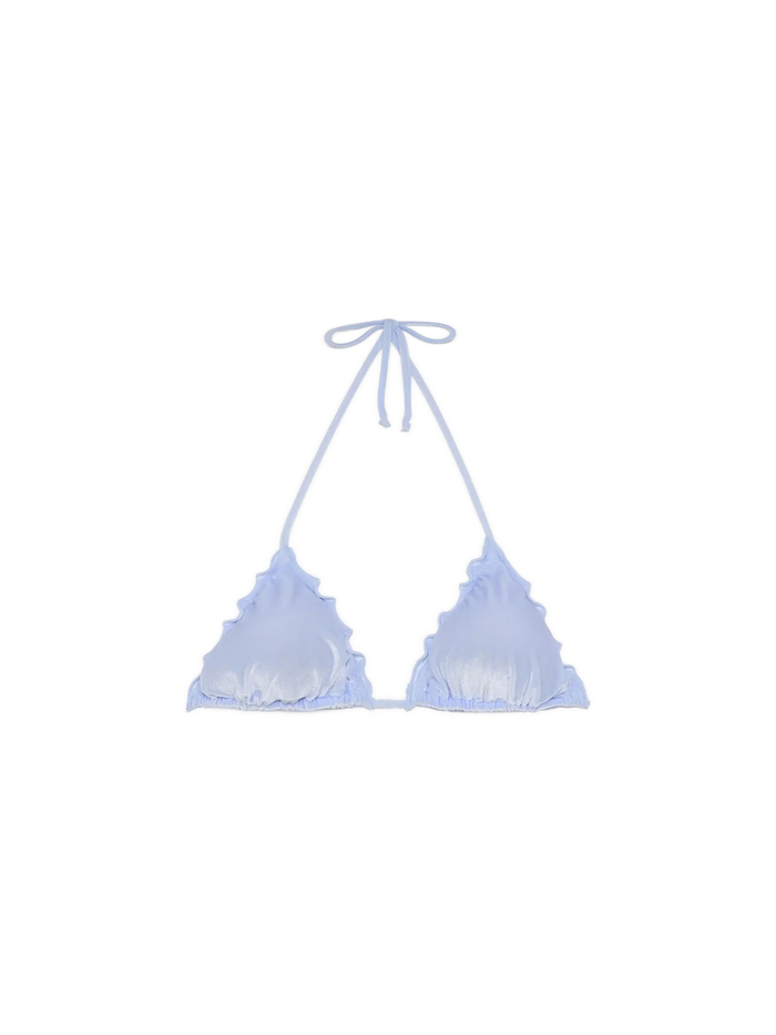 Sagittarius Light Blue Velvet Classic Triangle Top Sky