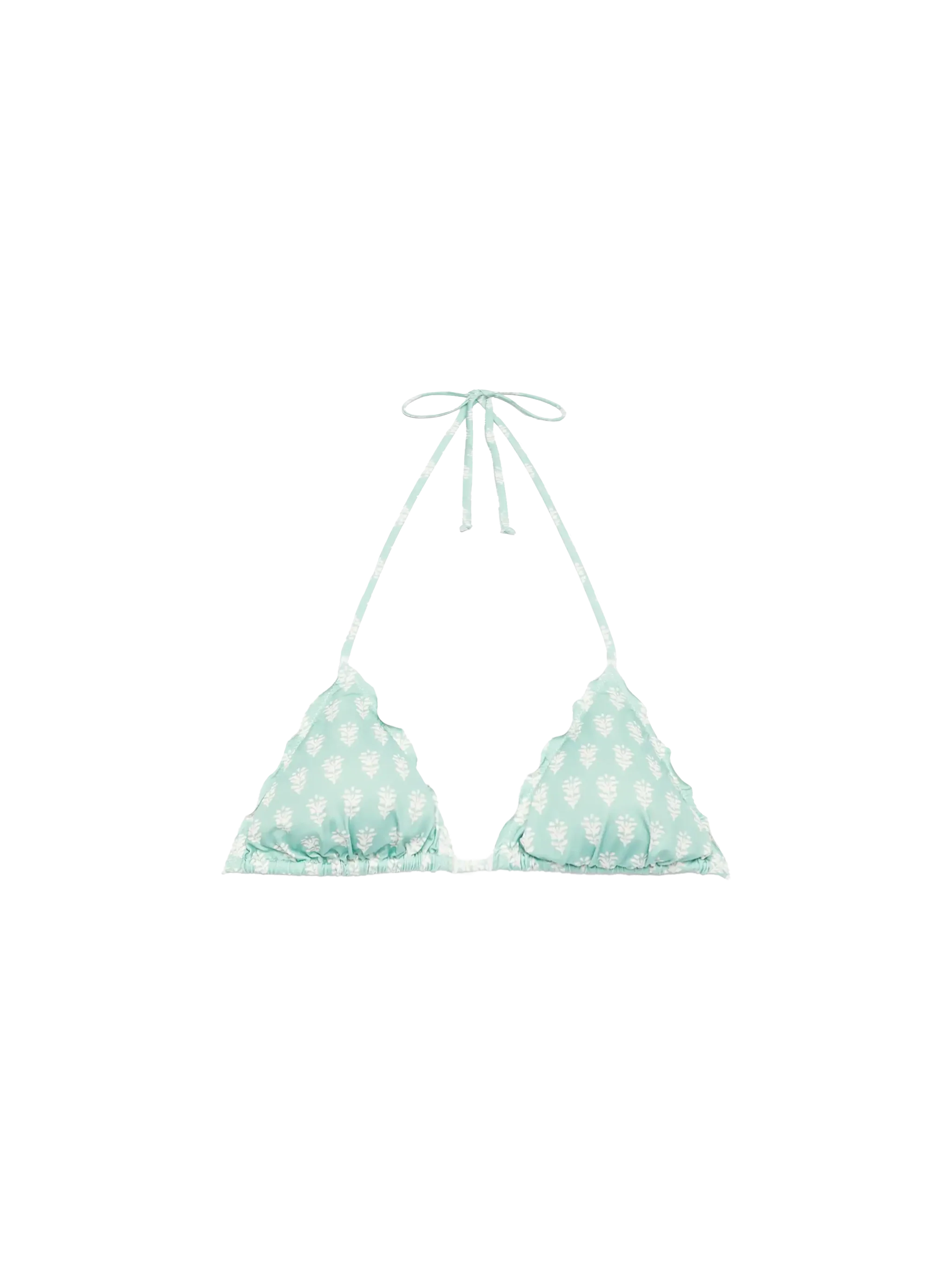 Sagittarius Classic Triangle Top With Floral Print Green