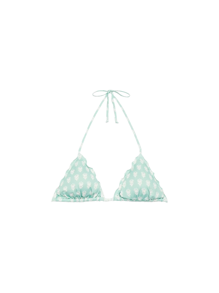 Sagittarius Classic Triangle Top With Floral Print Green