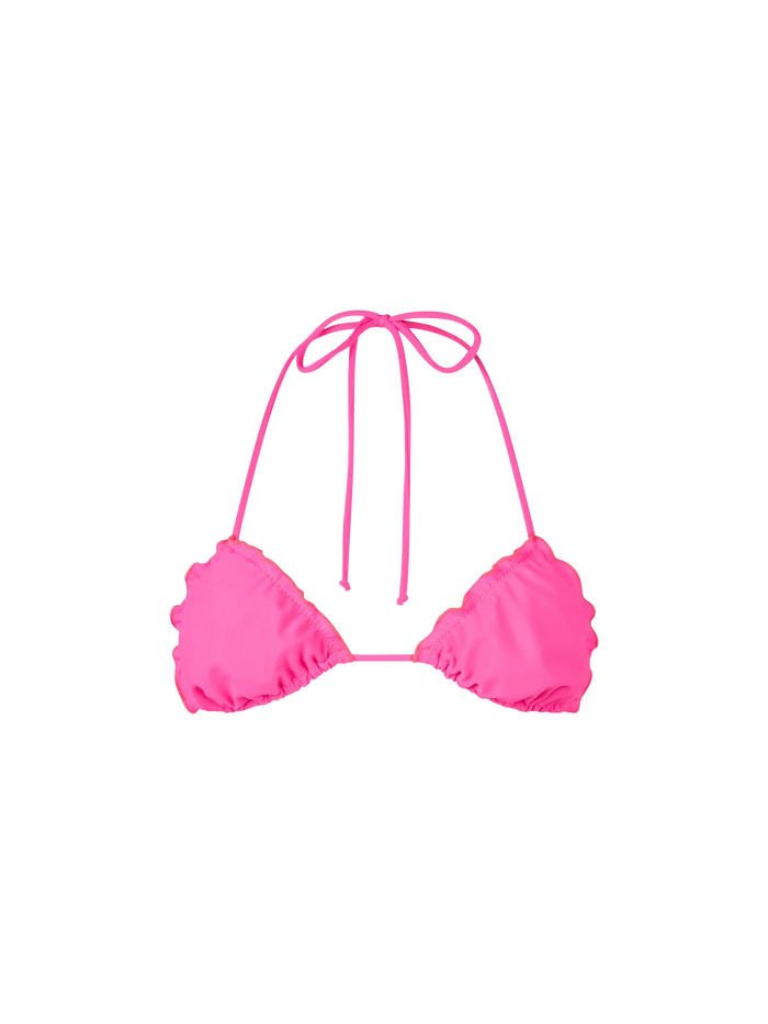 Fluo Pink Sagittarius Triangle Bikini Top