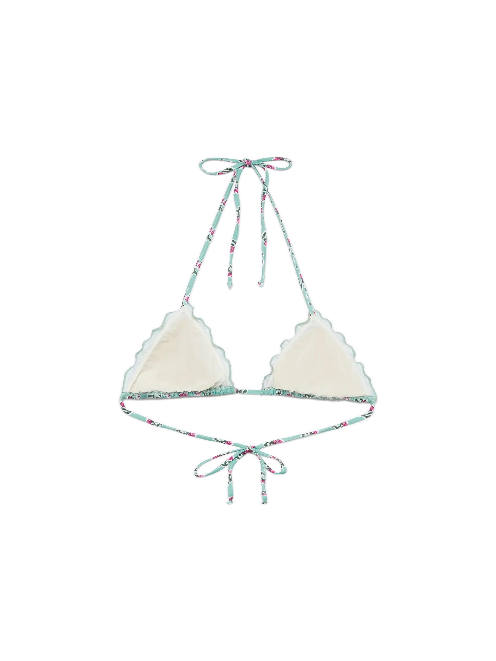 Sagittarius Classic Triangle Top With Floral Print Green