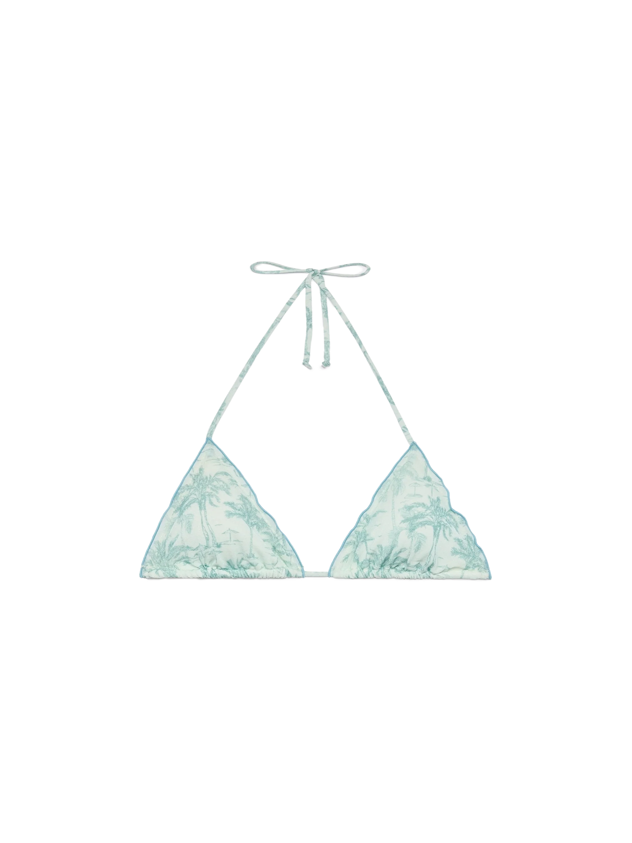 Sagittarius Classic Triangle Top With Floral Print Green