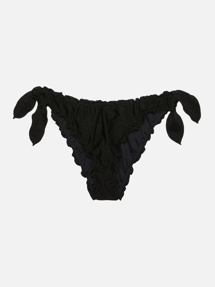 Moon Black Lurex Classic Swim Briefs Bottom