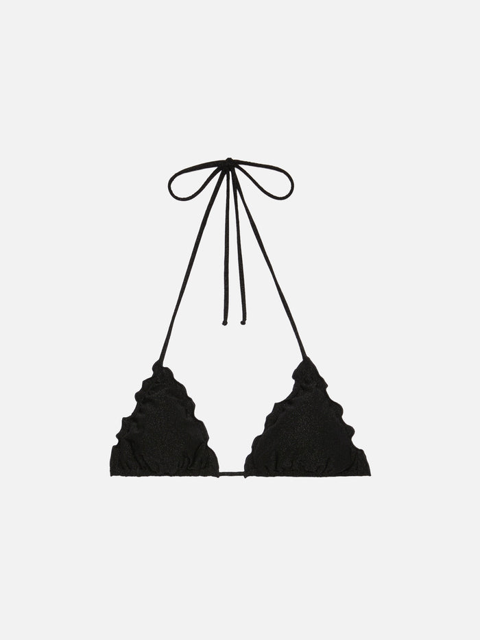Sagittarius Black Lurex Classic Triangle Top