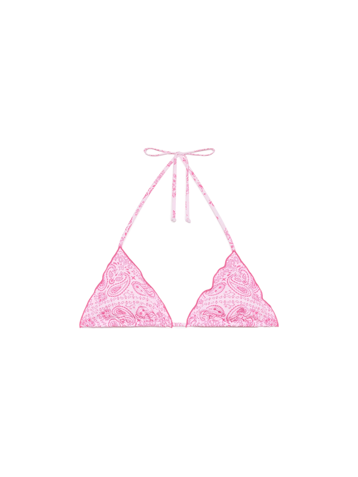 Sagittarius Classic Triangle Top With Bandanna Print Pink