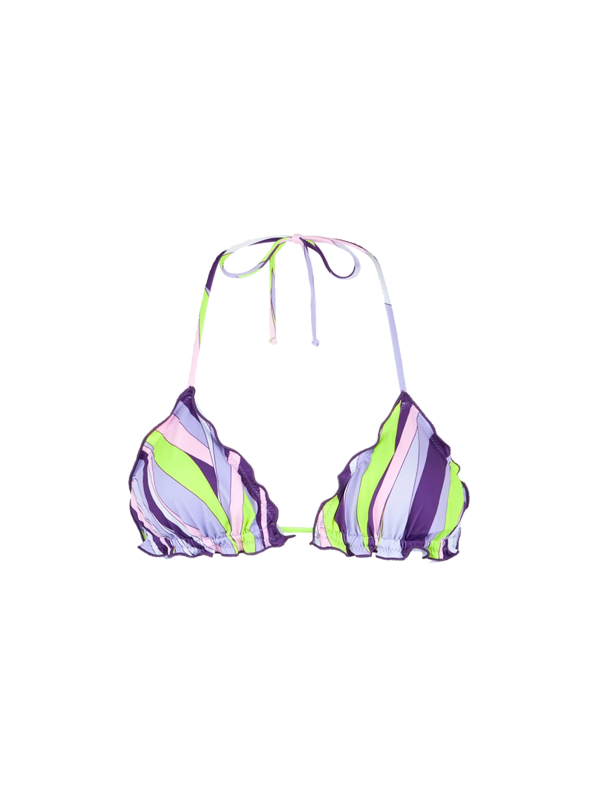 Sagittarius Shape Wave Triangle Bikini Top Pink