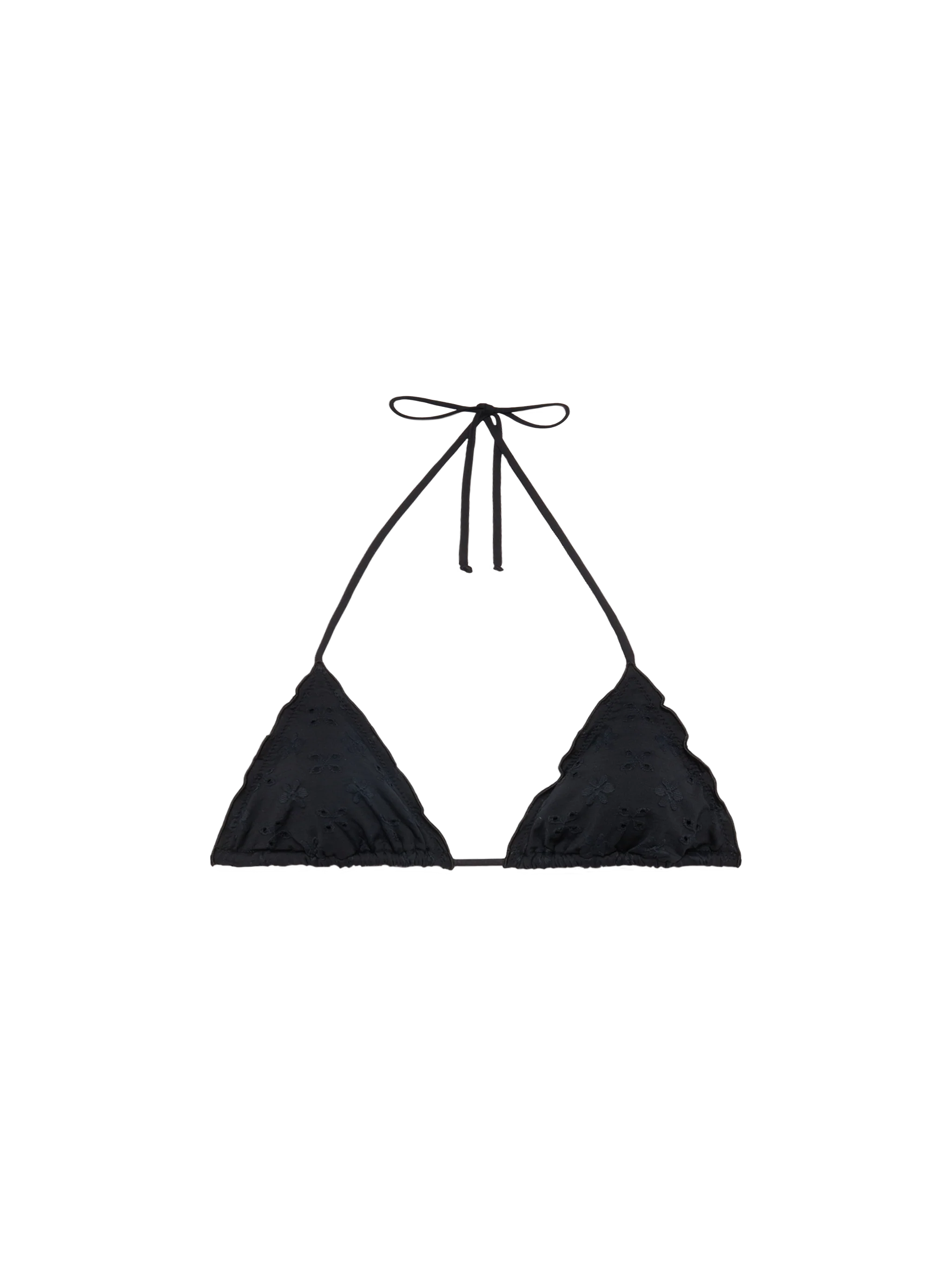 Sagittarius Classic Black Sangallo Lace Triangle Top __single__