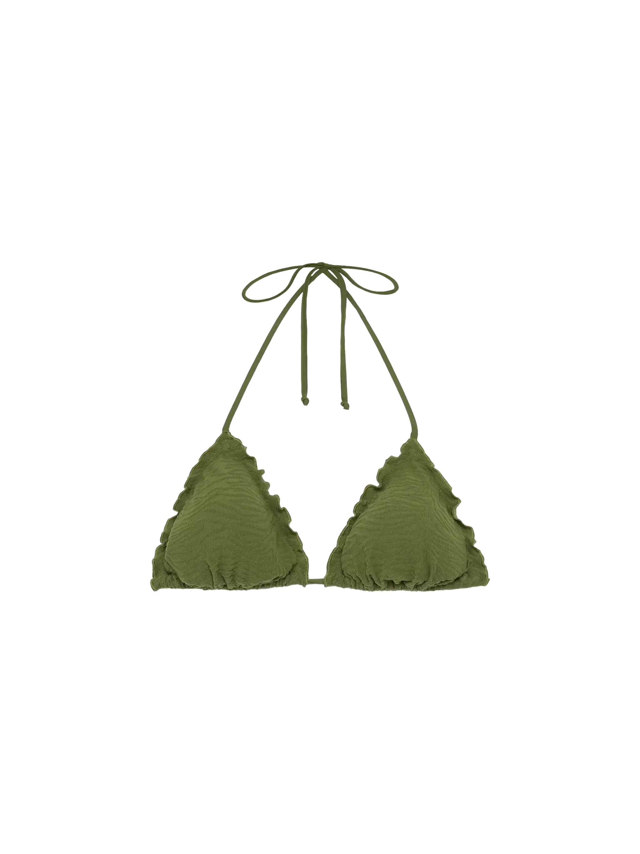 Sagittarius Zebra Embossed Classic Triangle Top Green