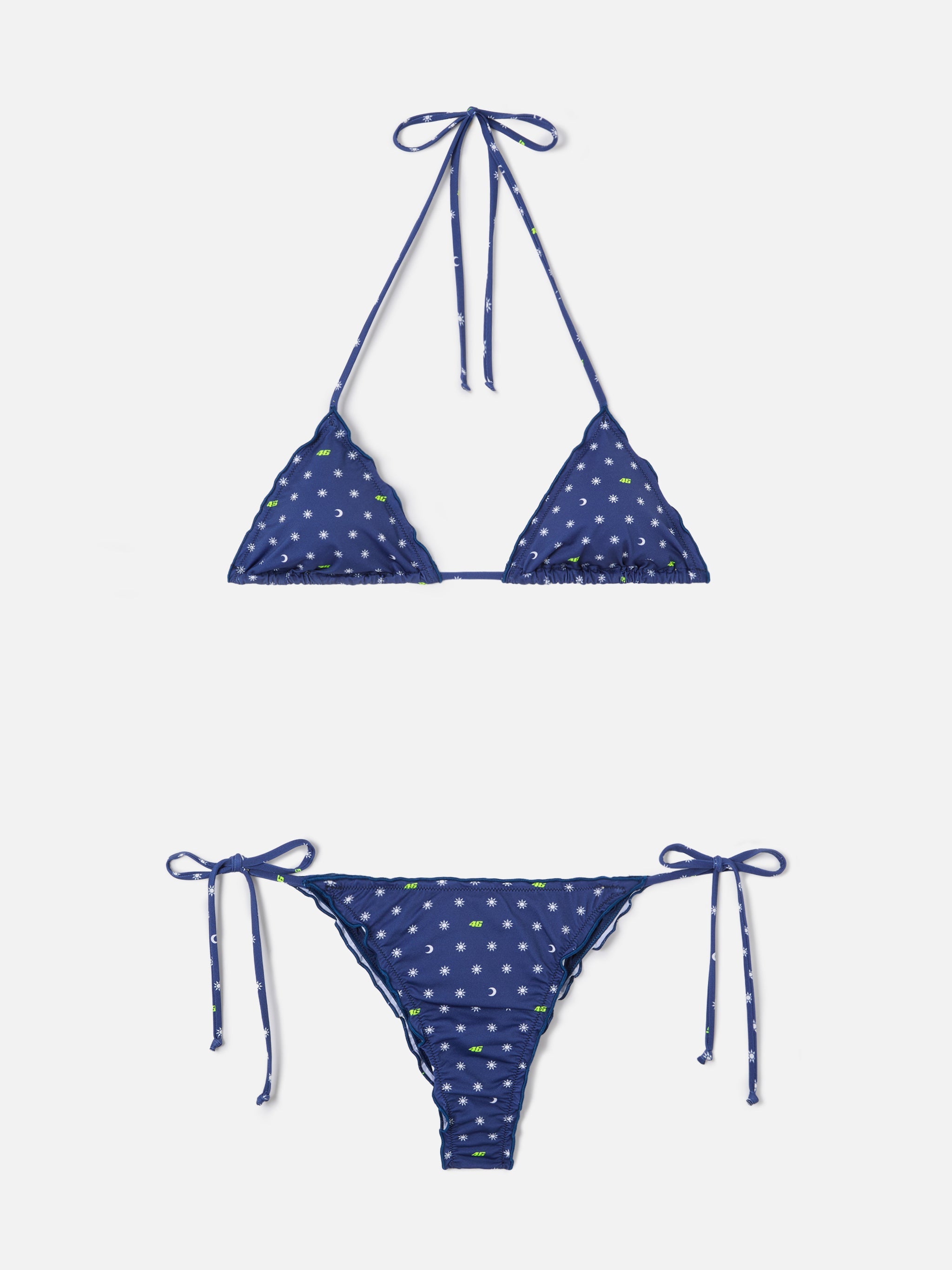 Sagitami Triangle Bikini With Vr46 All-Over Print | Special Edition Blue