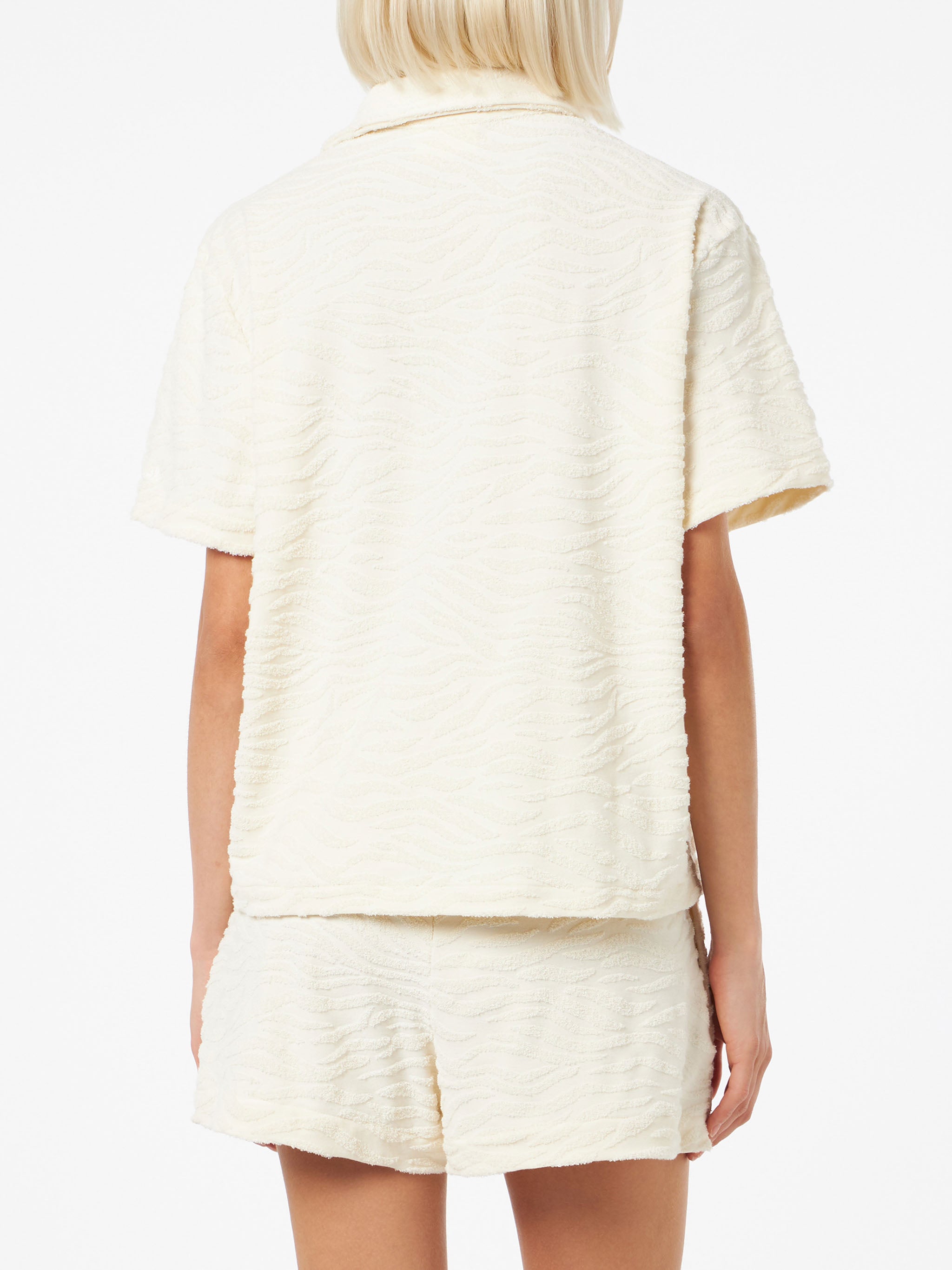 Sheila Zebra Terry Shirt White