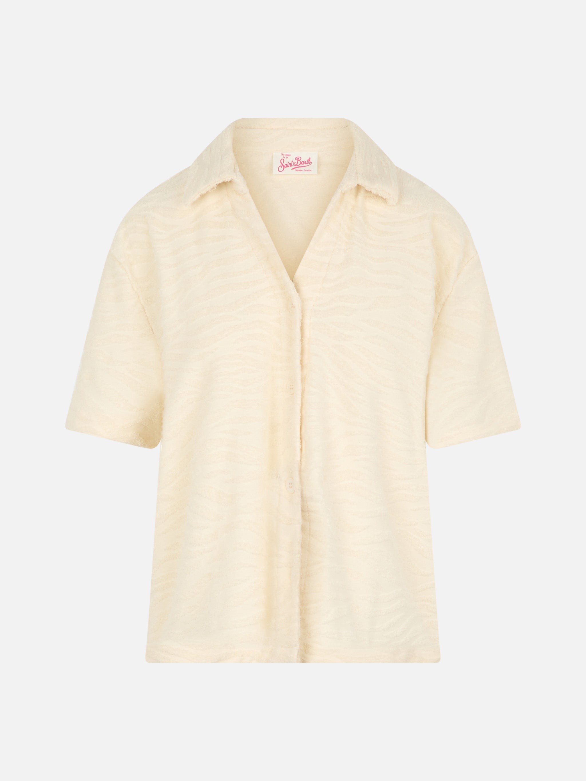 Sheila Zebra Terry Shirt White