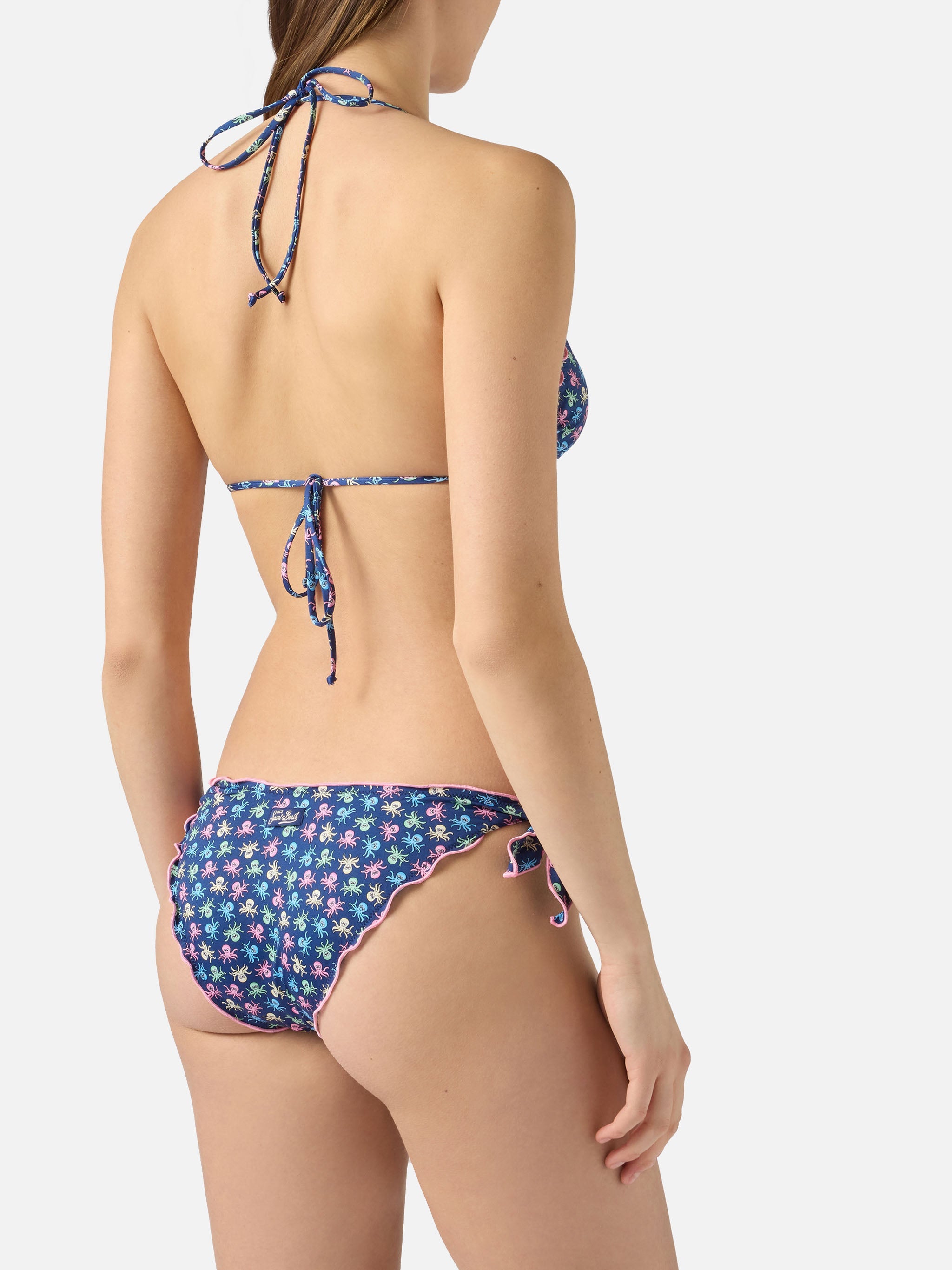 Bikini Sarius Triangle Blue With All-Over Octopus Print