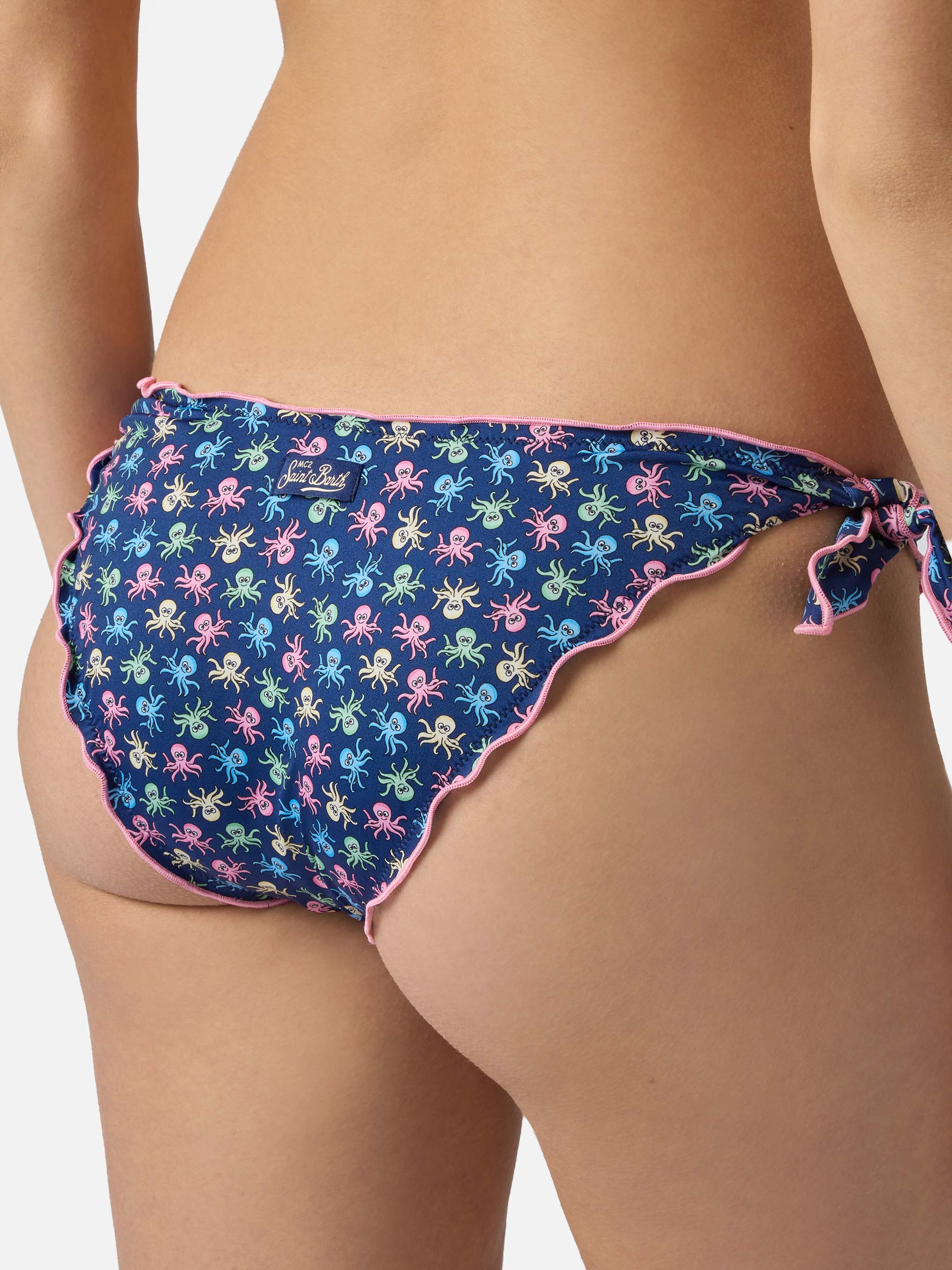 Bikini Sarius Triangle Blue With All-Over Octopus Print