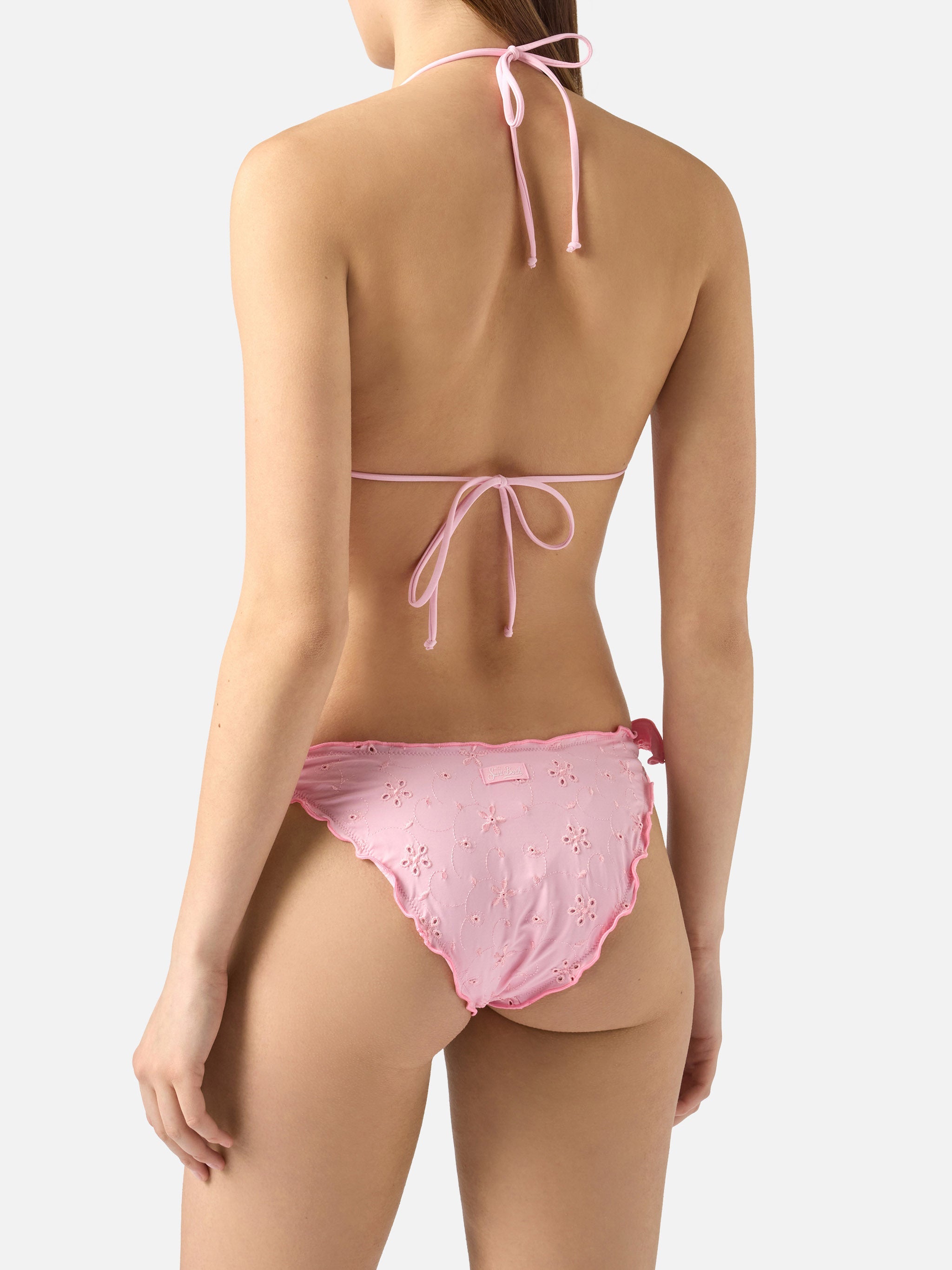 Bikini Sarius Triangle Solid Pink Sangallo Fabric