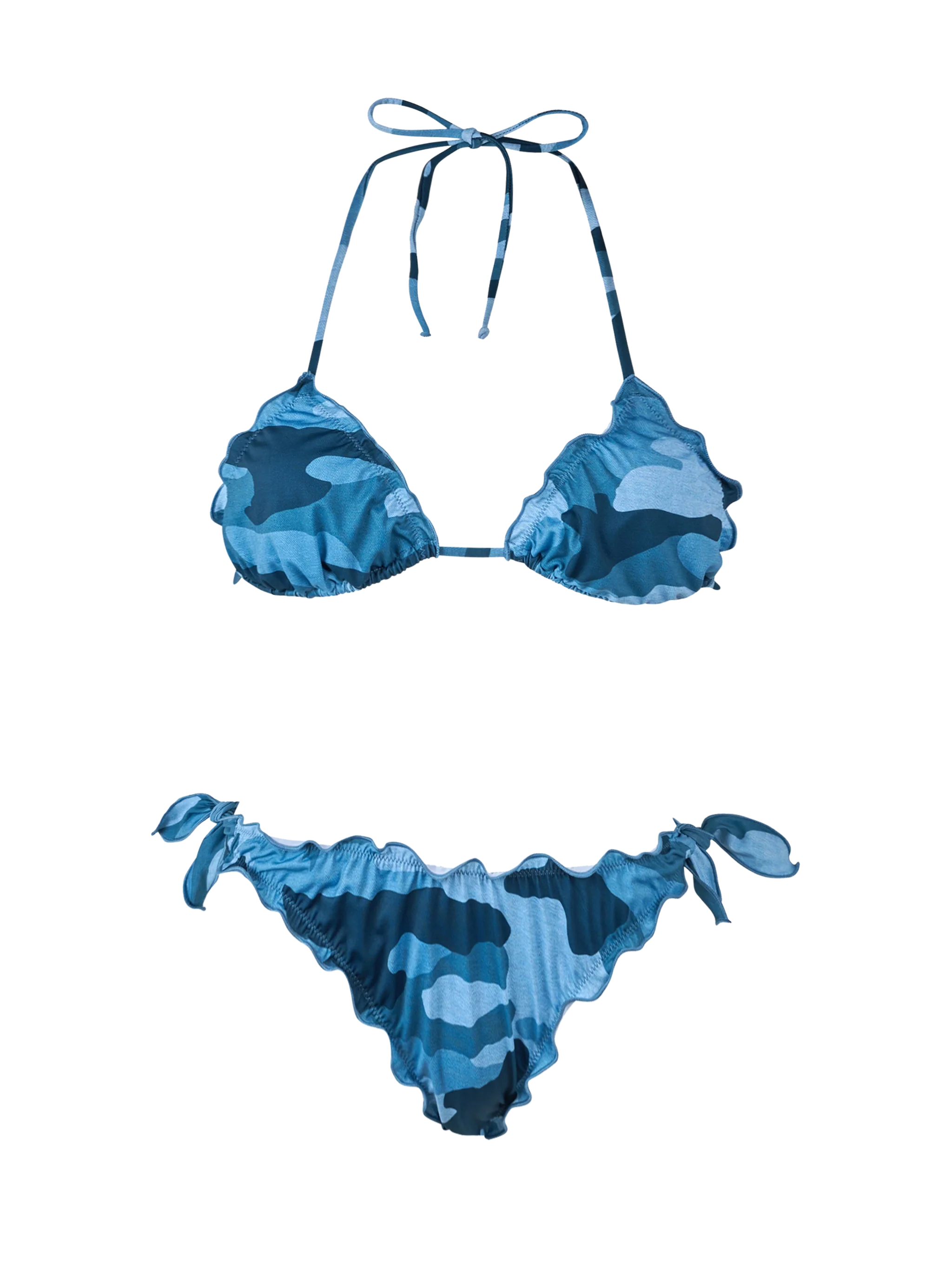 Denim Camouflage Sarius Triangle Bikini Sky