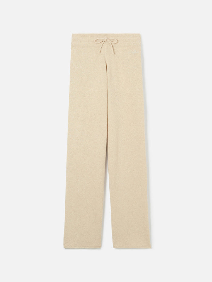 Knitted Beige Palazzo Pants Brown