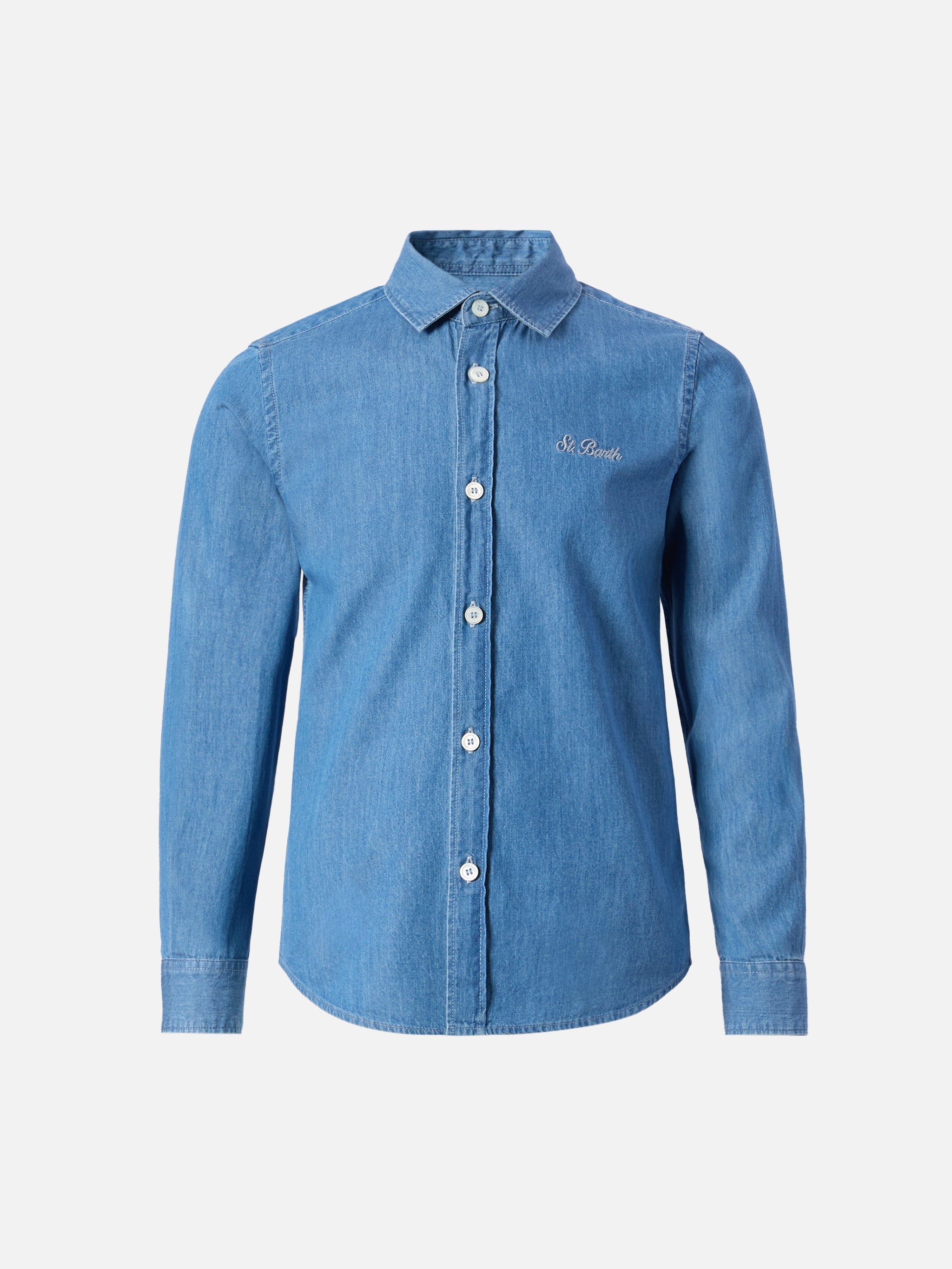 Seefeld Jr Chambray Shirt With Snoopy Print Blue