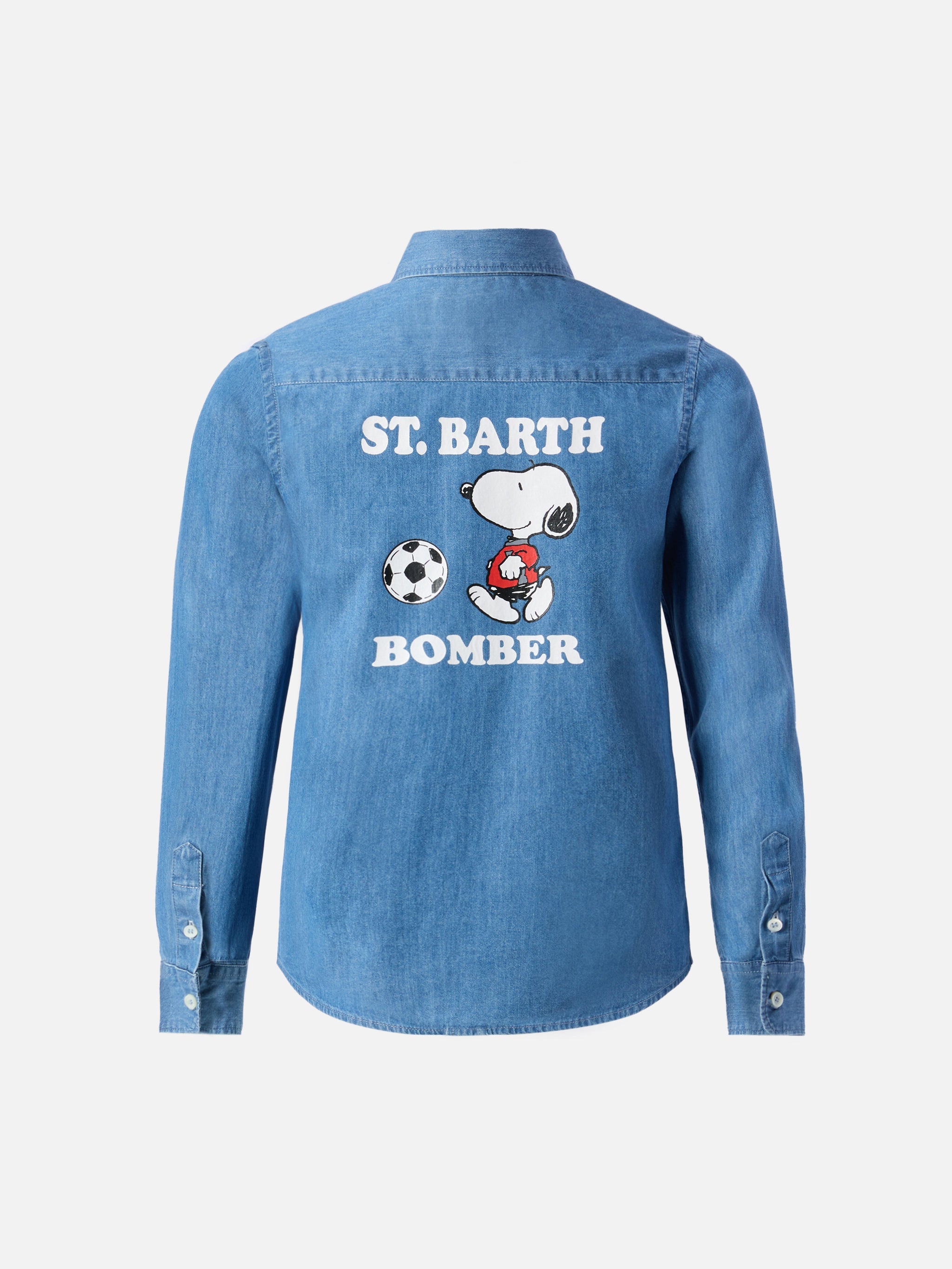 Seefeld Jr Chambray Shirt With Snoopy Print Blue