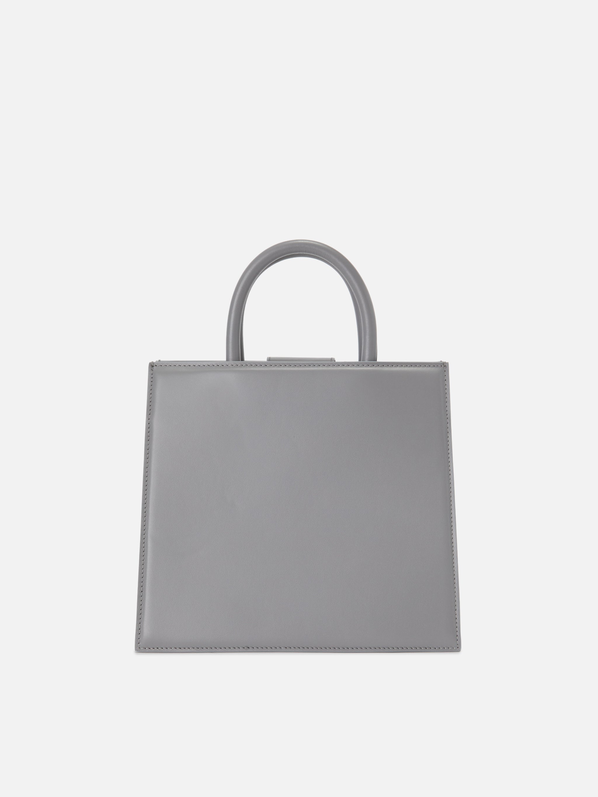 Shop Bag Midi Handbag Grey Leather