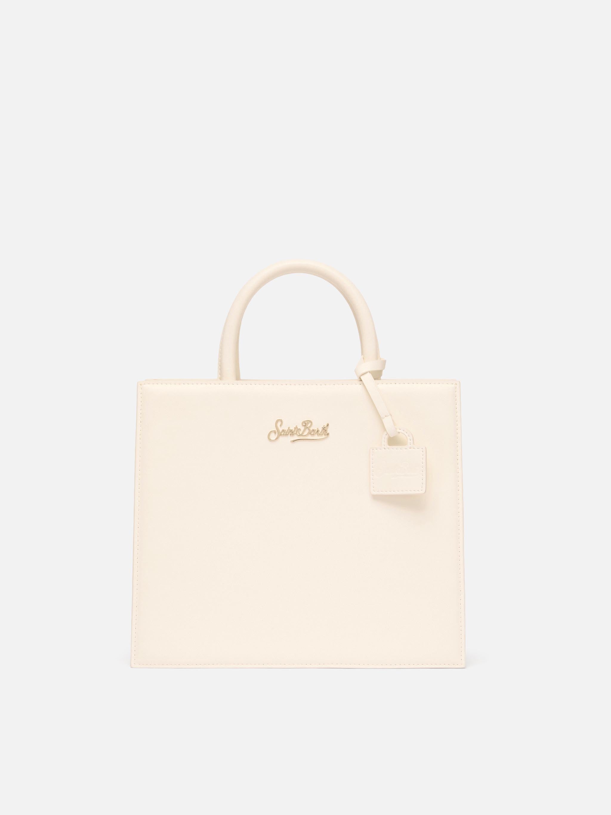 Shop Bag Midi Off-White Leather