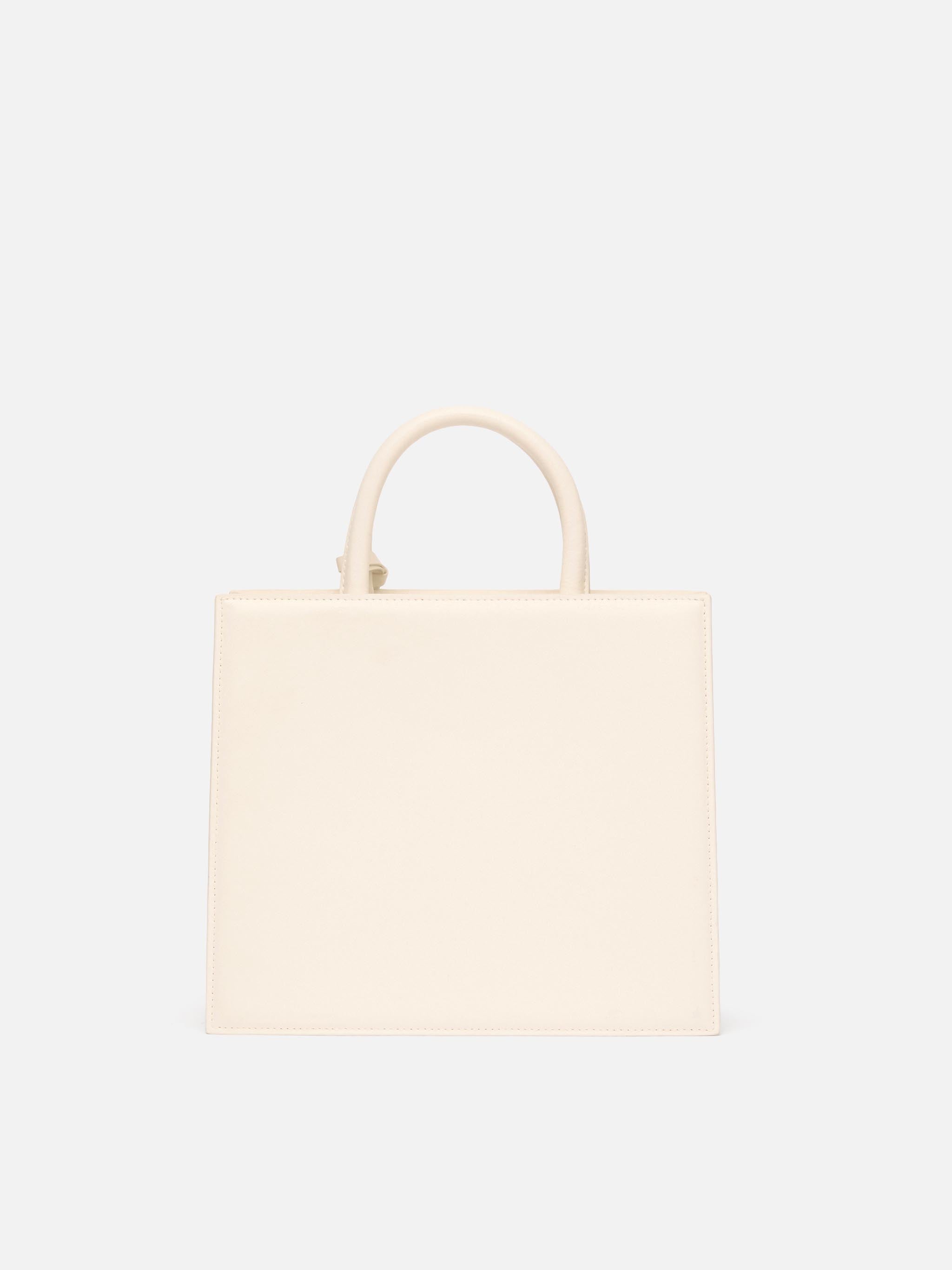 Shop Bag Midi Off-White Leather
