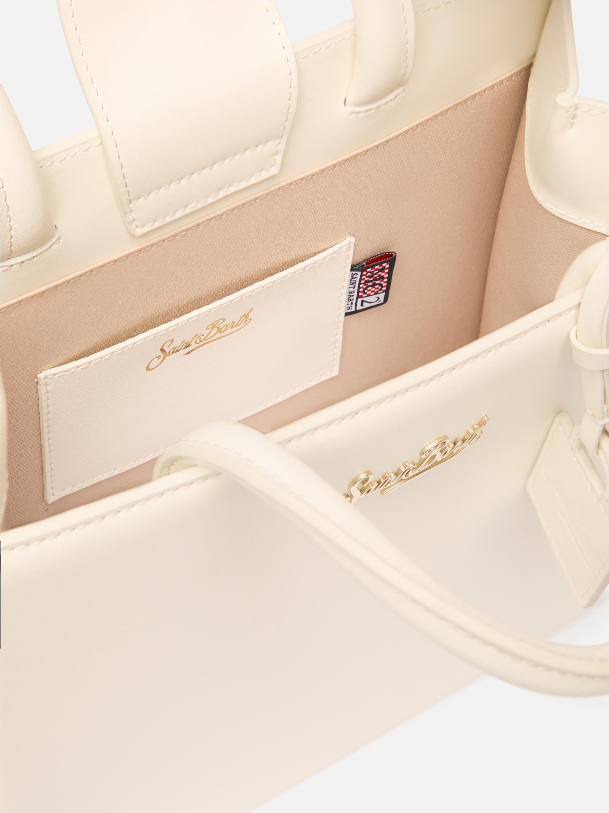 Shop Bag Midi Off-White Leather