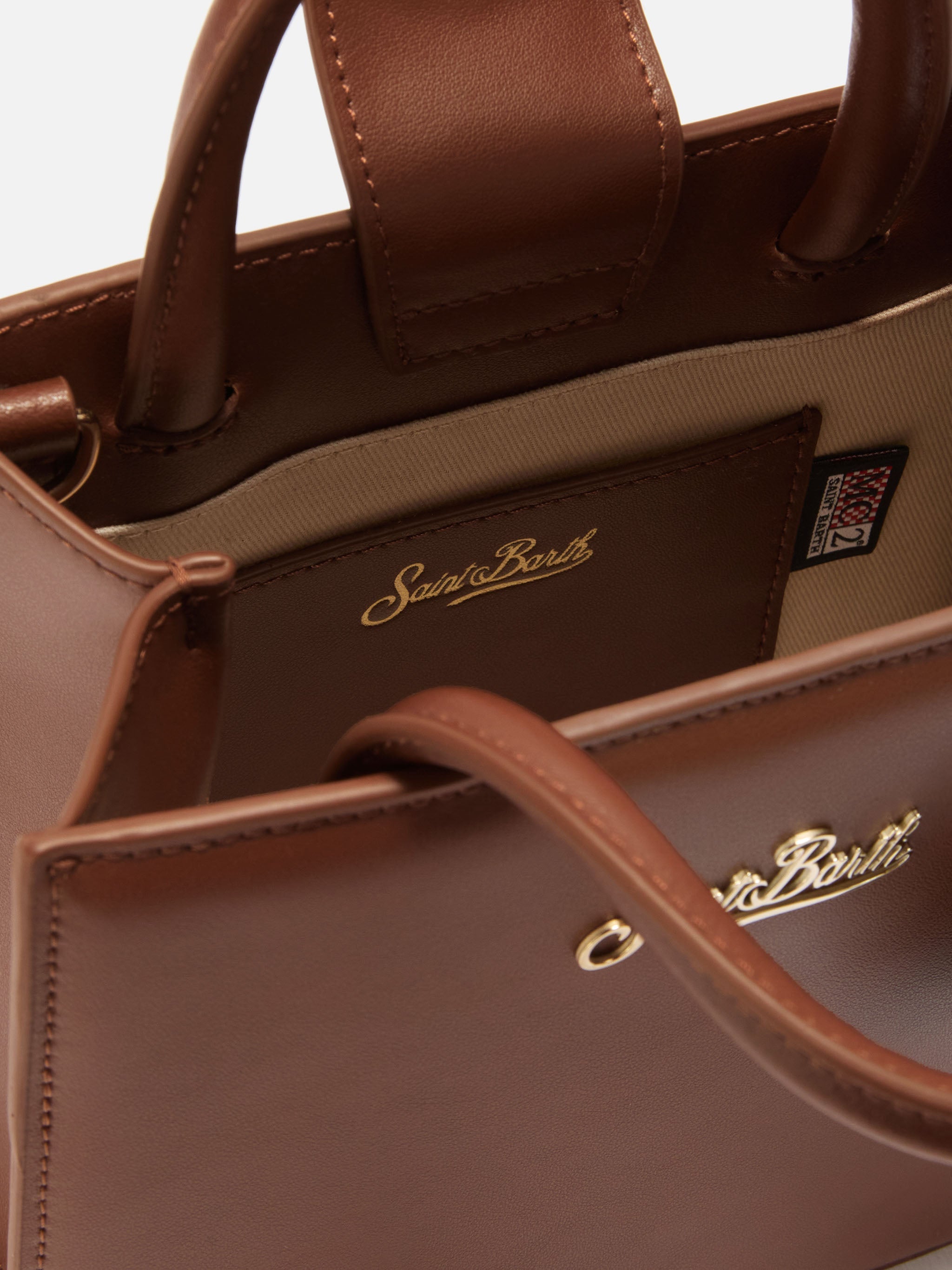 Shop Bag Mini Handbag Brown Leather