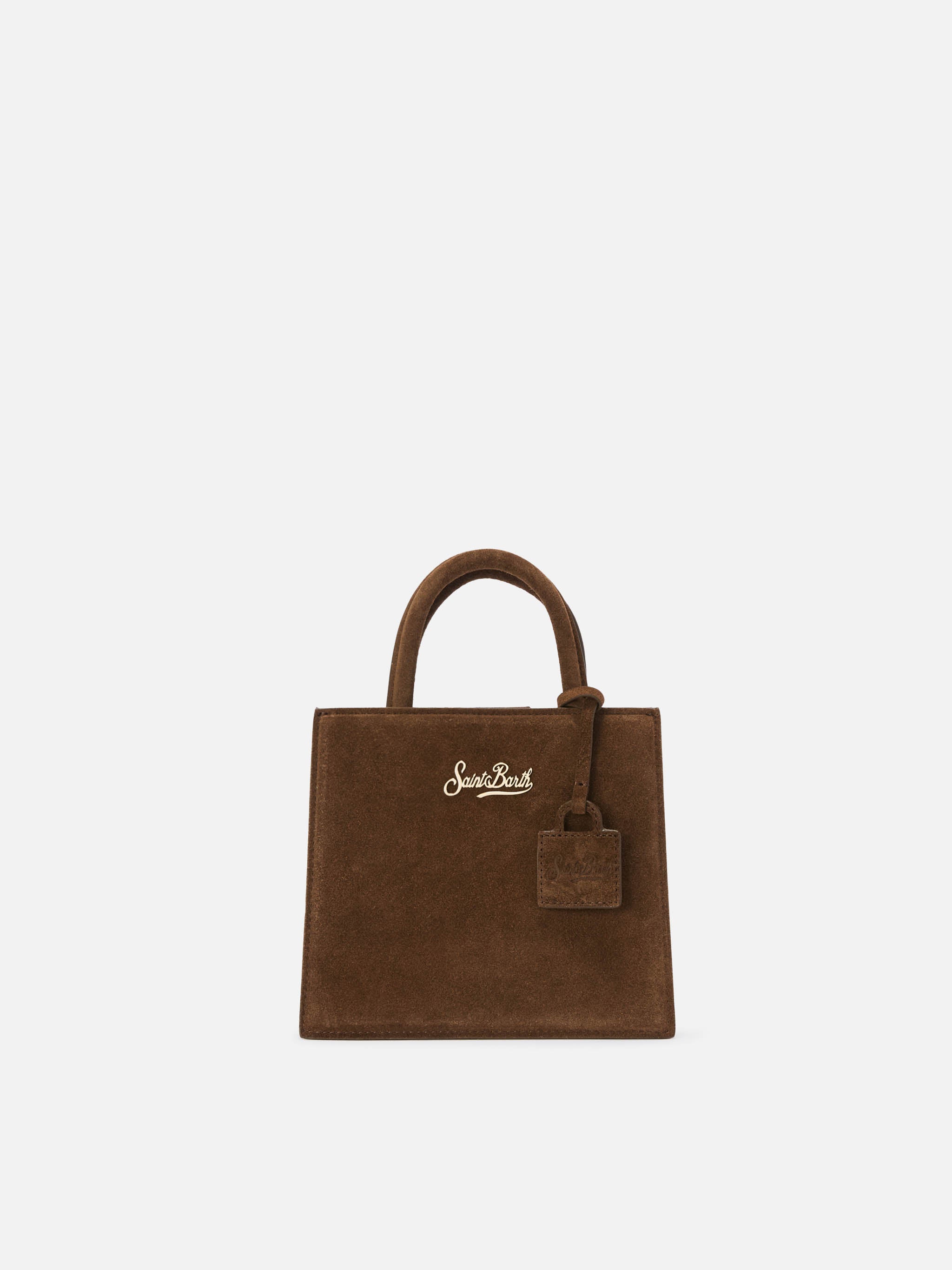 Shop Bag Mini Handbag Brown Suede Leather