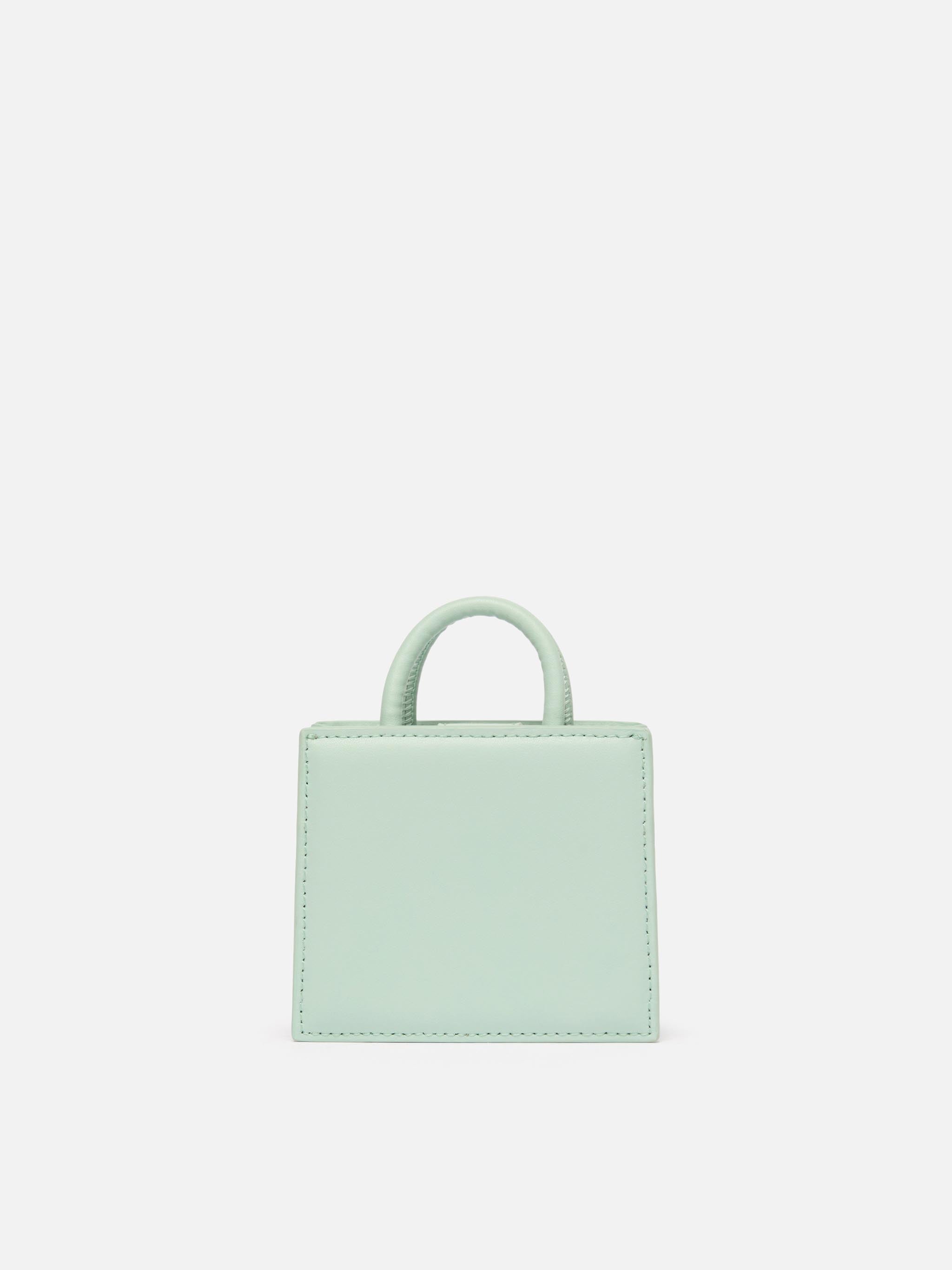 Shop Bag Micro Sage Green Leather