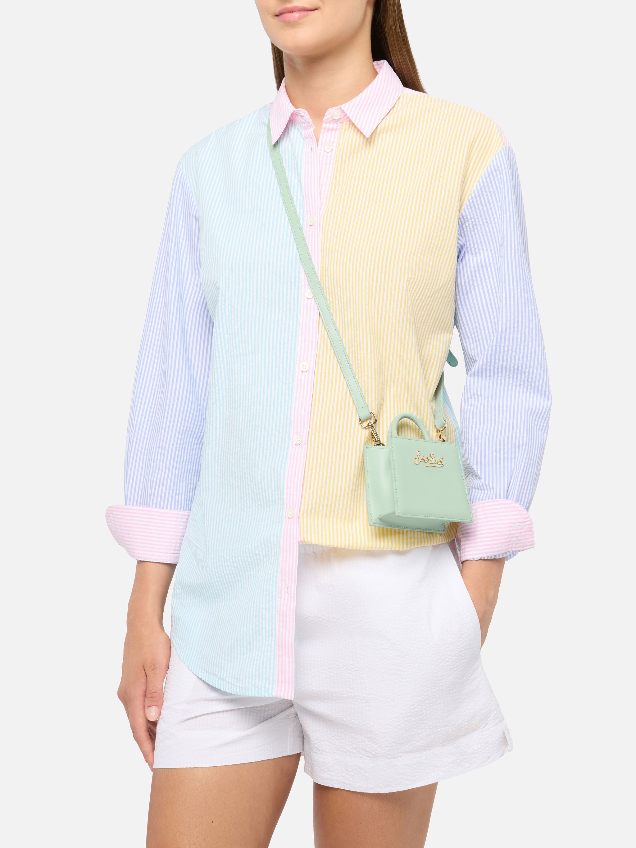 Shop Bag Micro Sage Green Leather