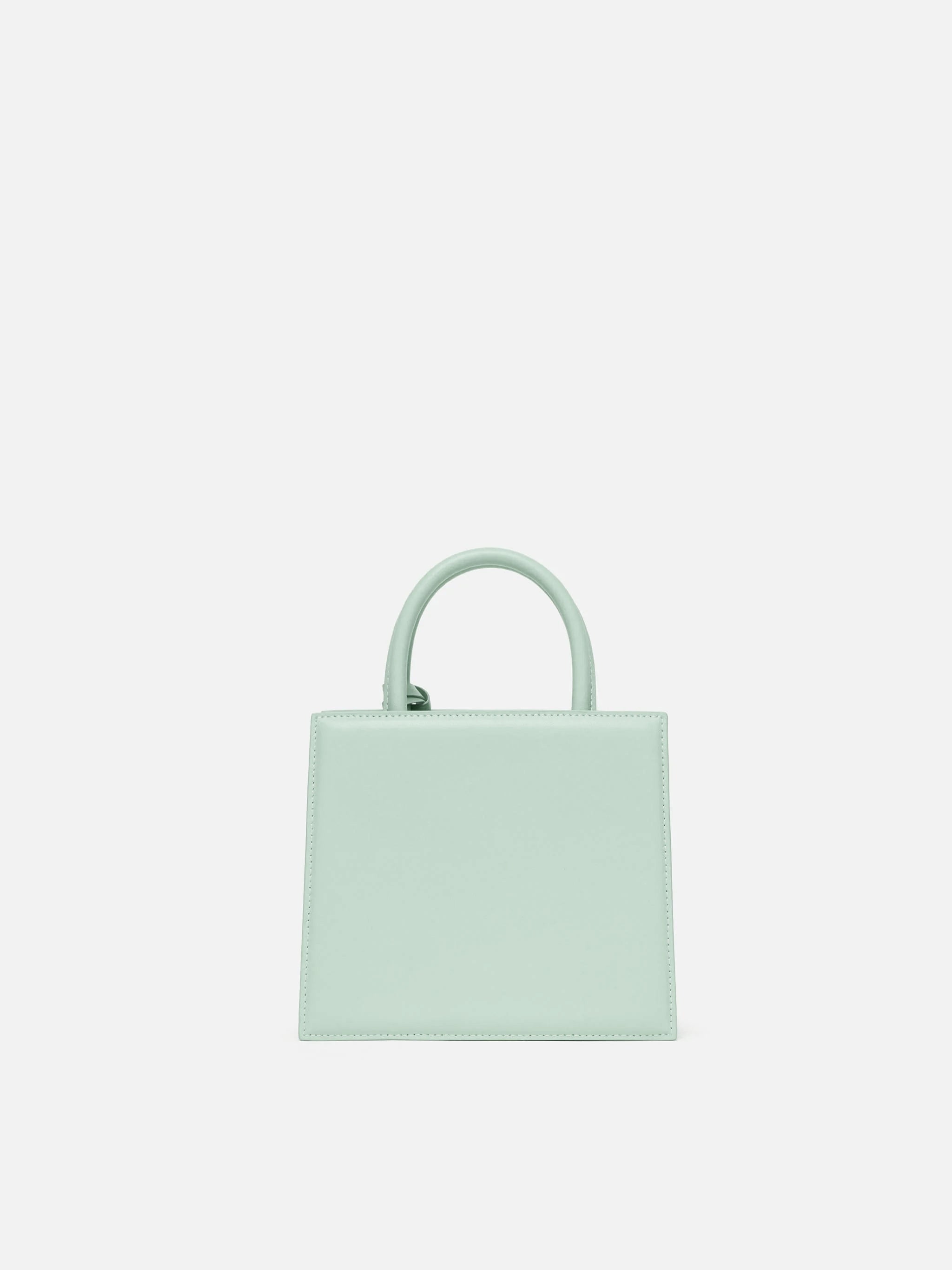 Shop Bag Mini Sage Green Leather