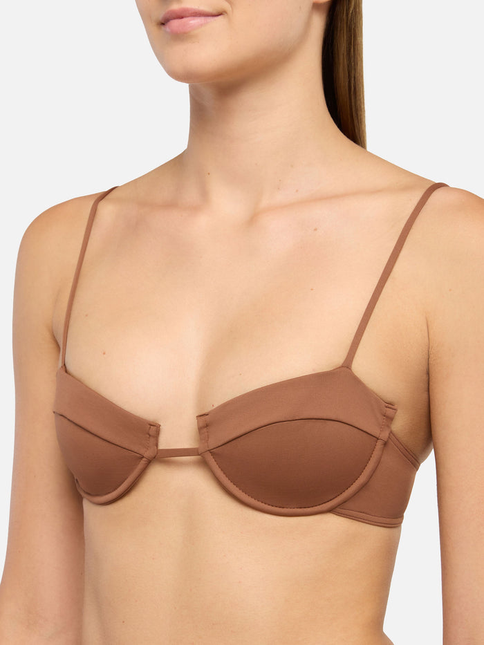 Salina Brown Underwired Bralette Top