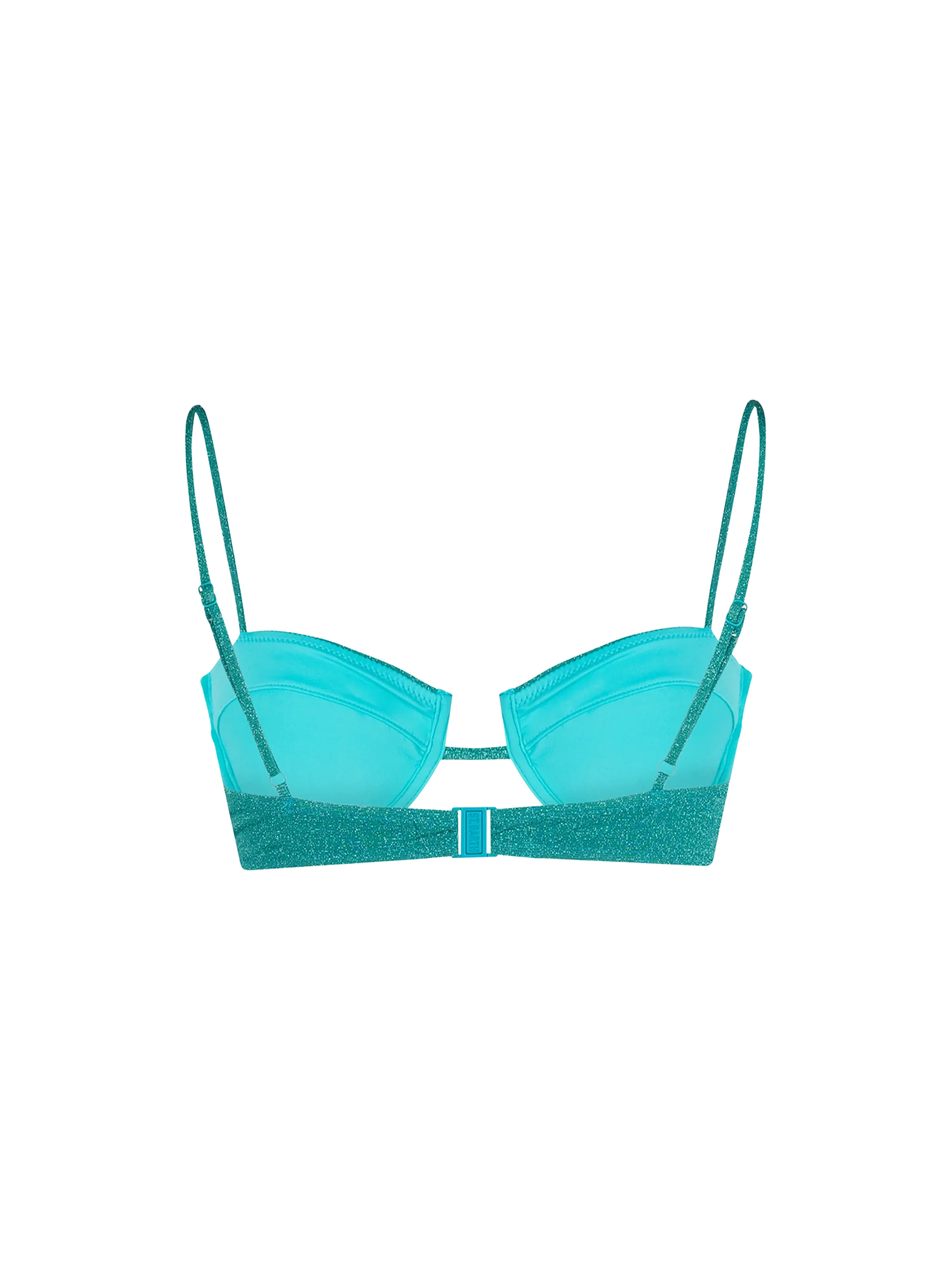 Teal Lurex Salina Underwired Bralette Top Green