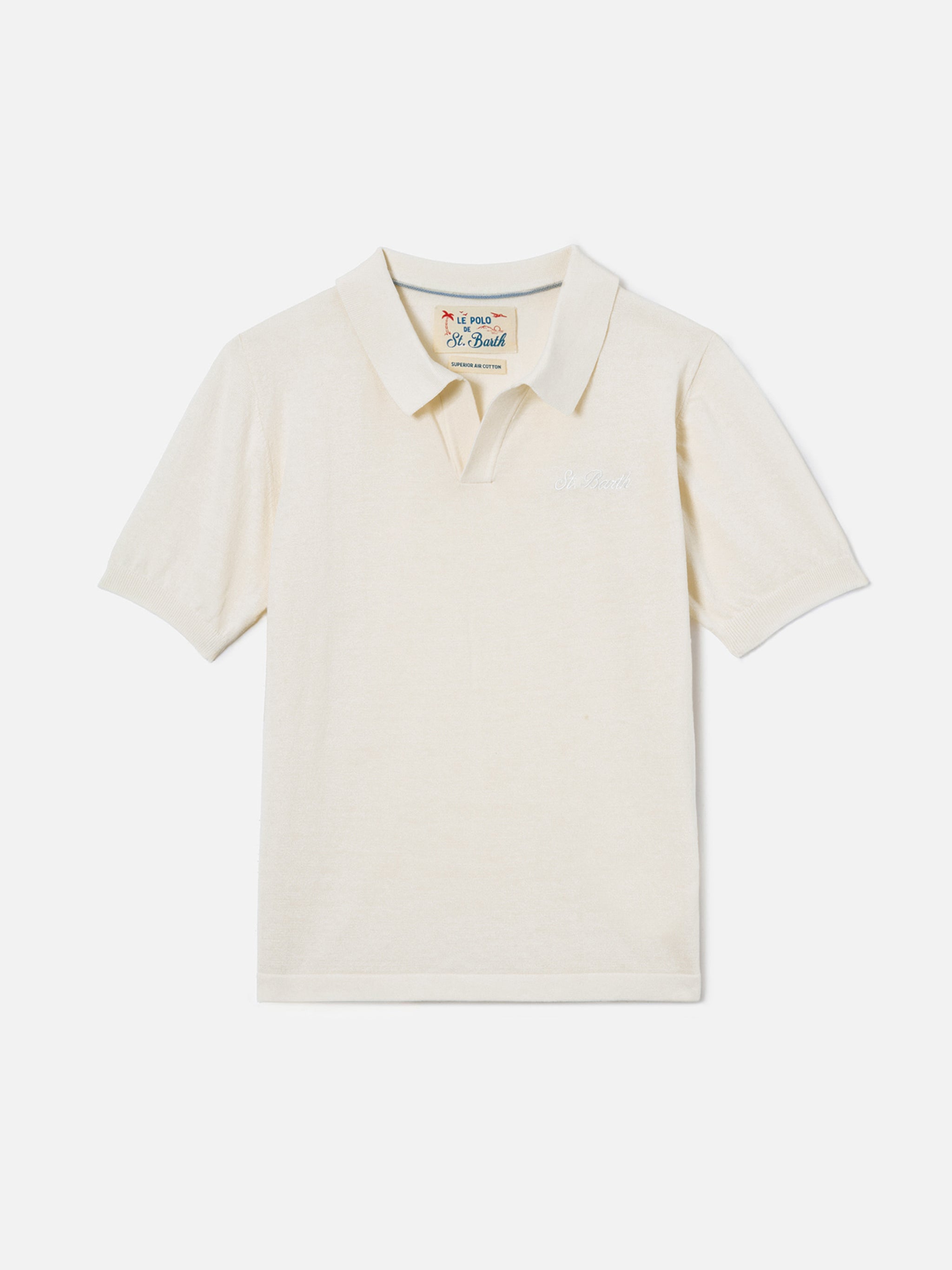 Cream Sloan Jr Polo White Knitwear
