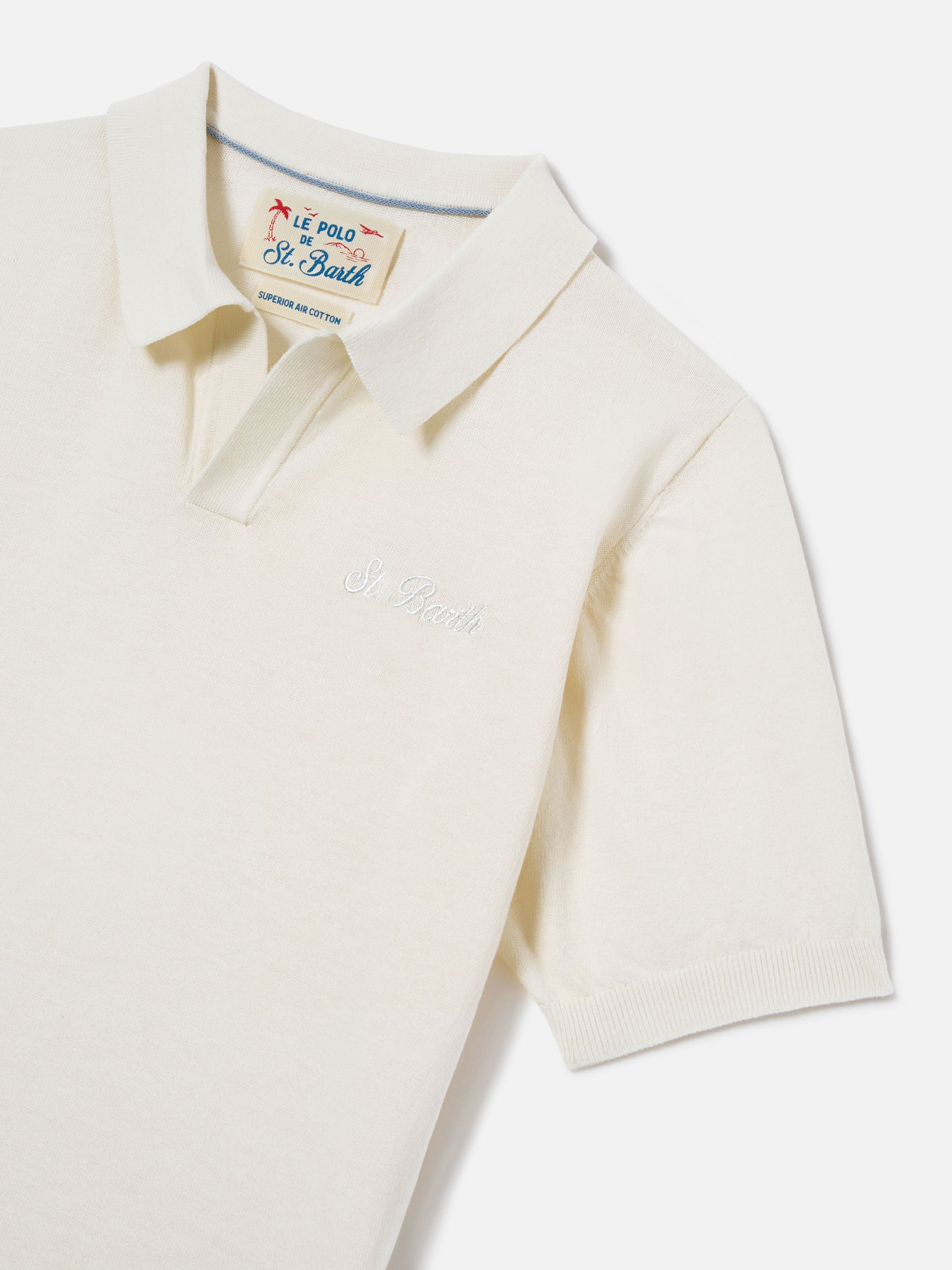 Cream Sloan Jr Polo White Knitwear