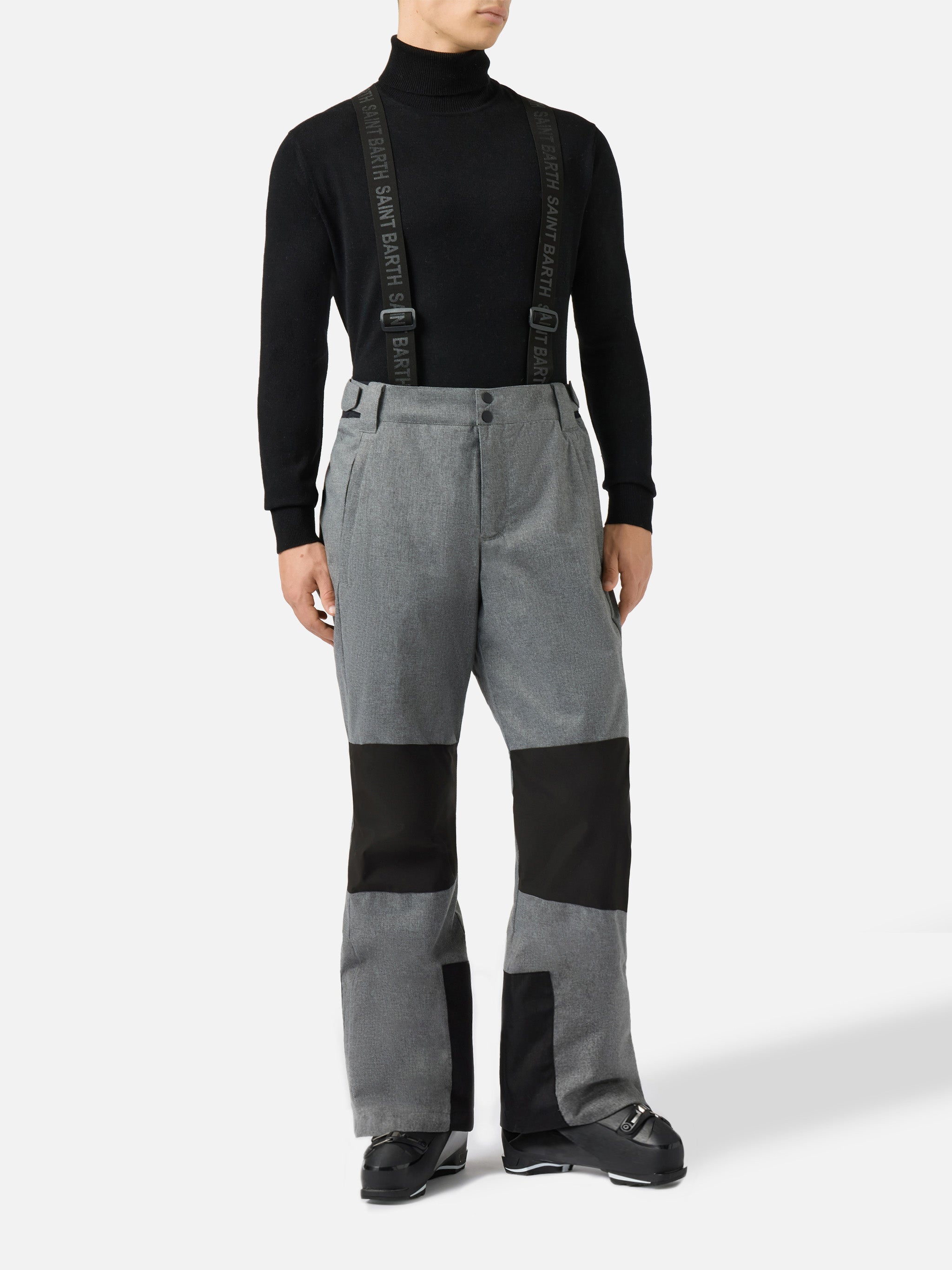 Ski Pants Snowbird Melange Grey With Recco® Technology
