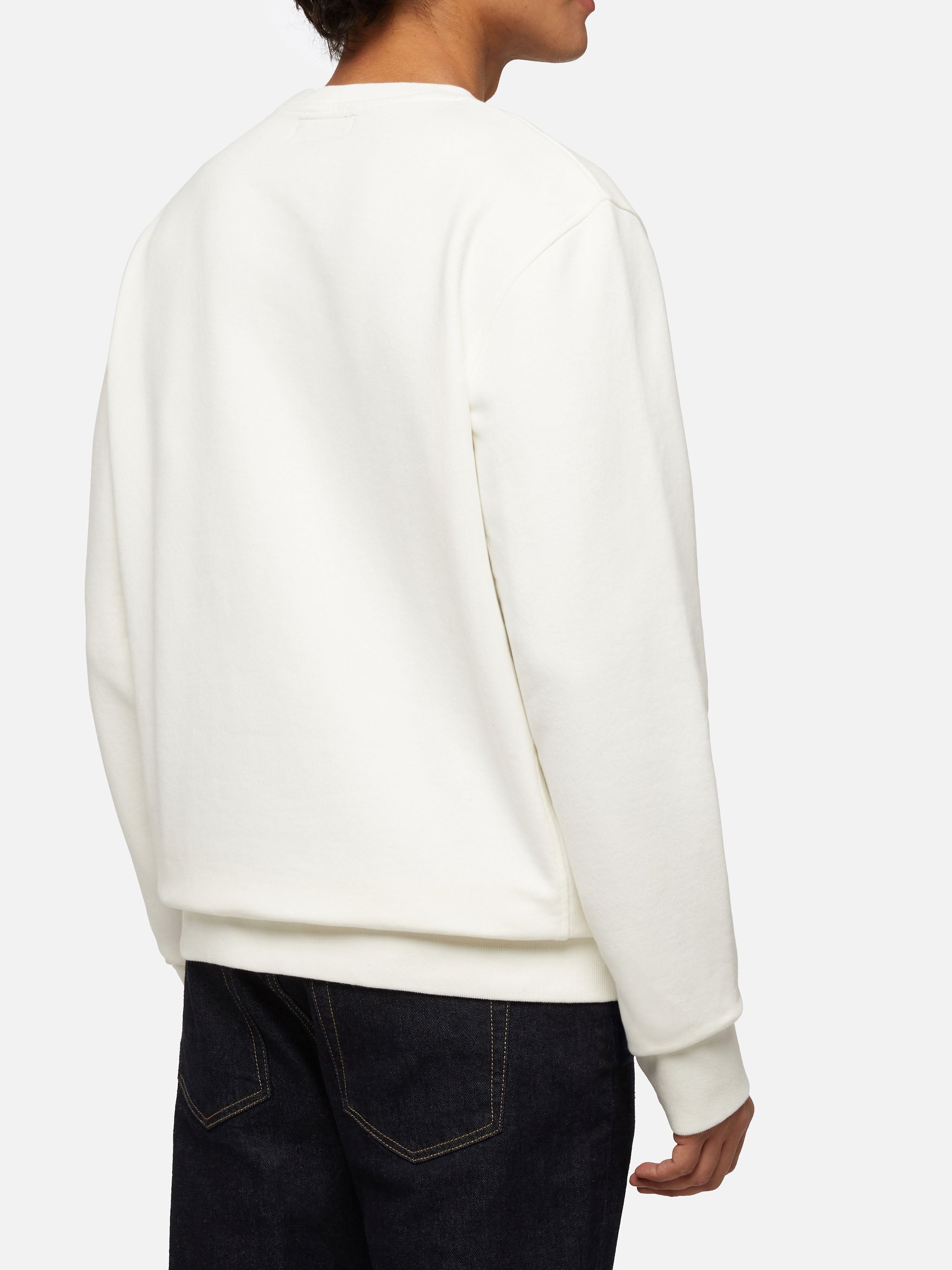 Cotton Fleece Sweatshirt Soho With Aspen Postcard Print White