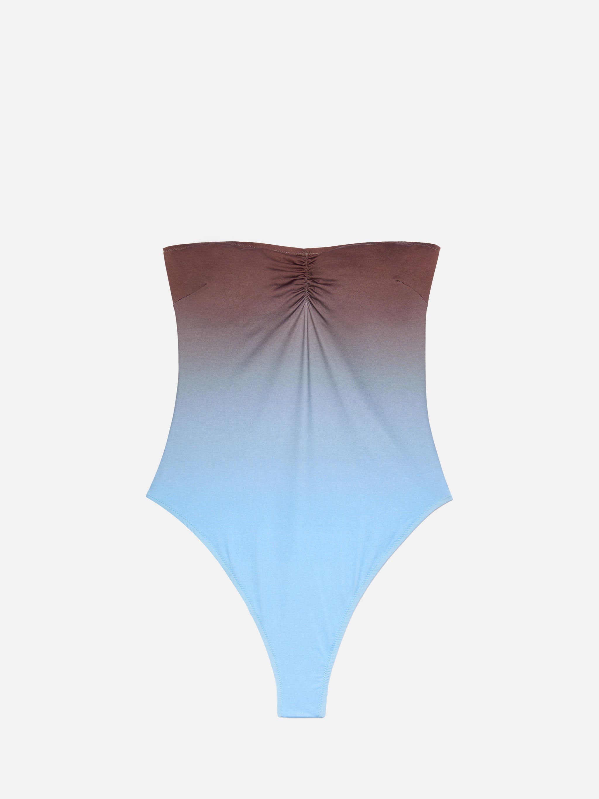 Soleil Strapless One-Piece Swimsuit With Gradient Print Sky One Piece