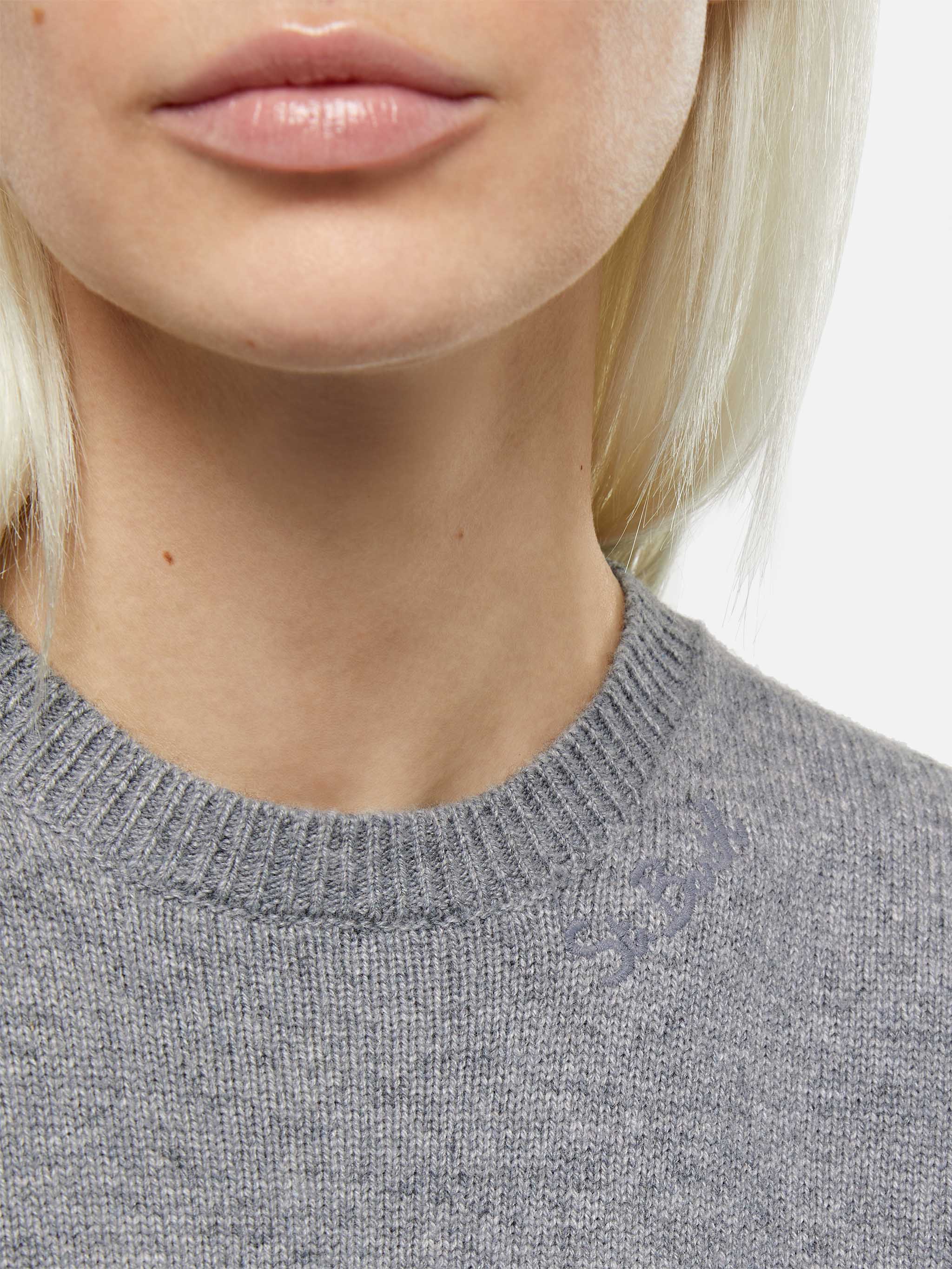 Sorbonne Grey Mélange Cashmere Blend Sweater